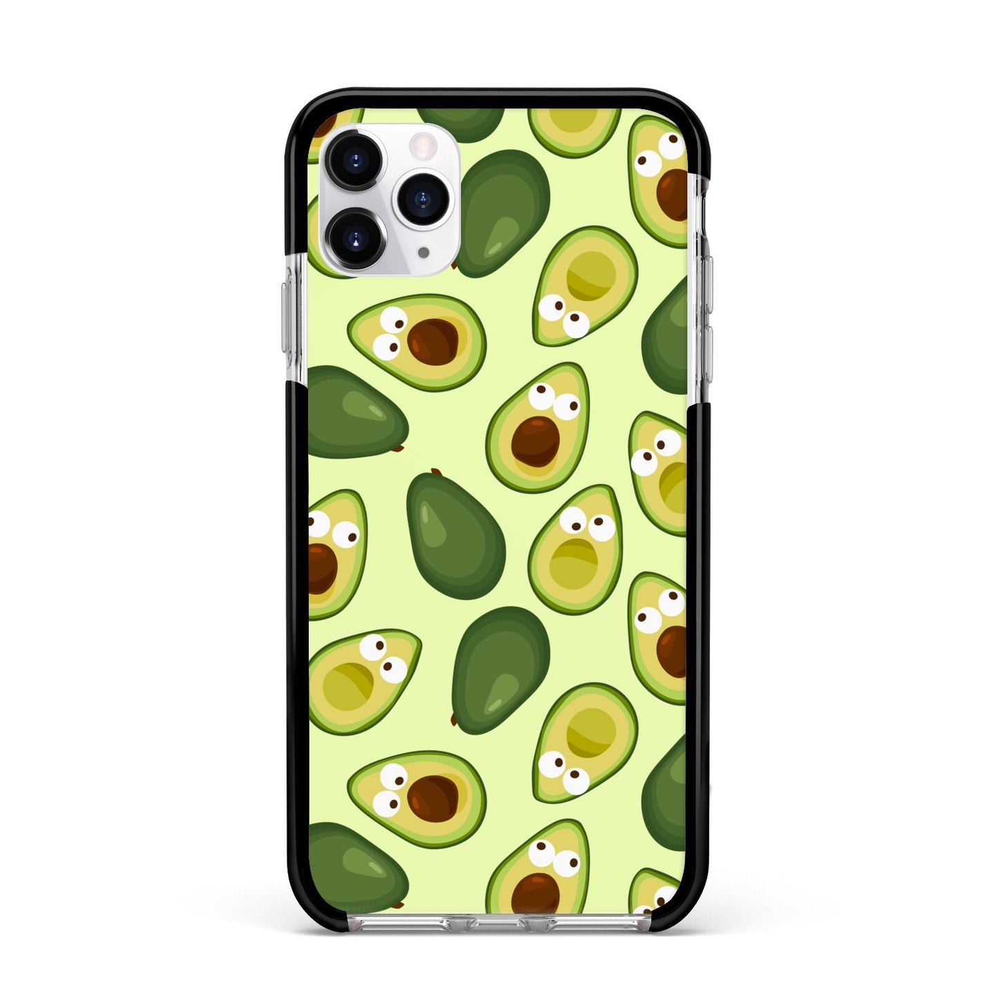 Avocado Apple iPhone 11 Pro Max in Silver with Black Impact Case