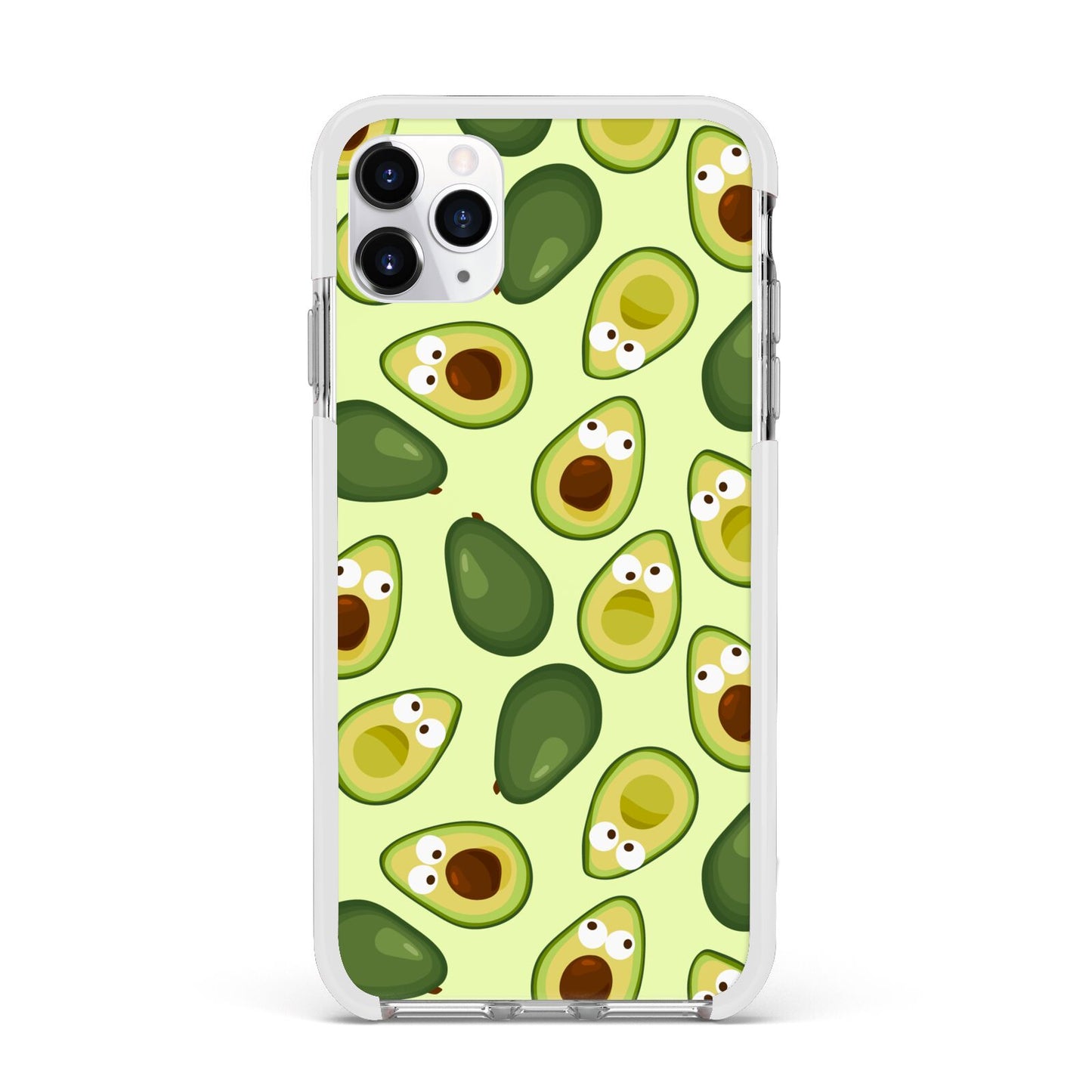 Avocado Apple iPhone 11 Pro Max in Silver with White Impact Case