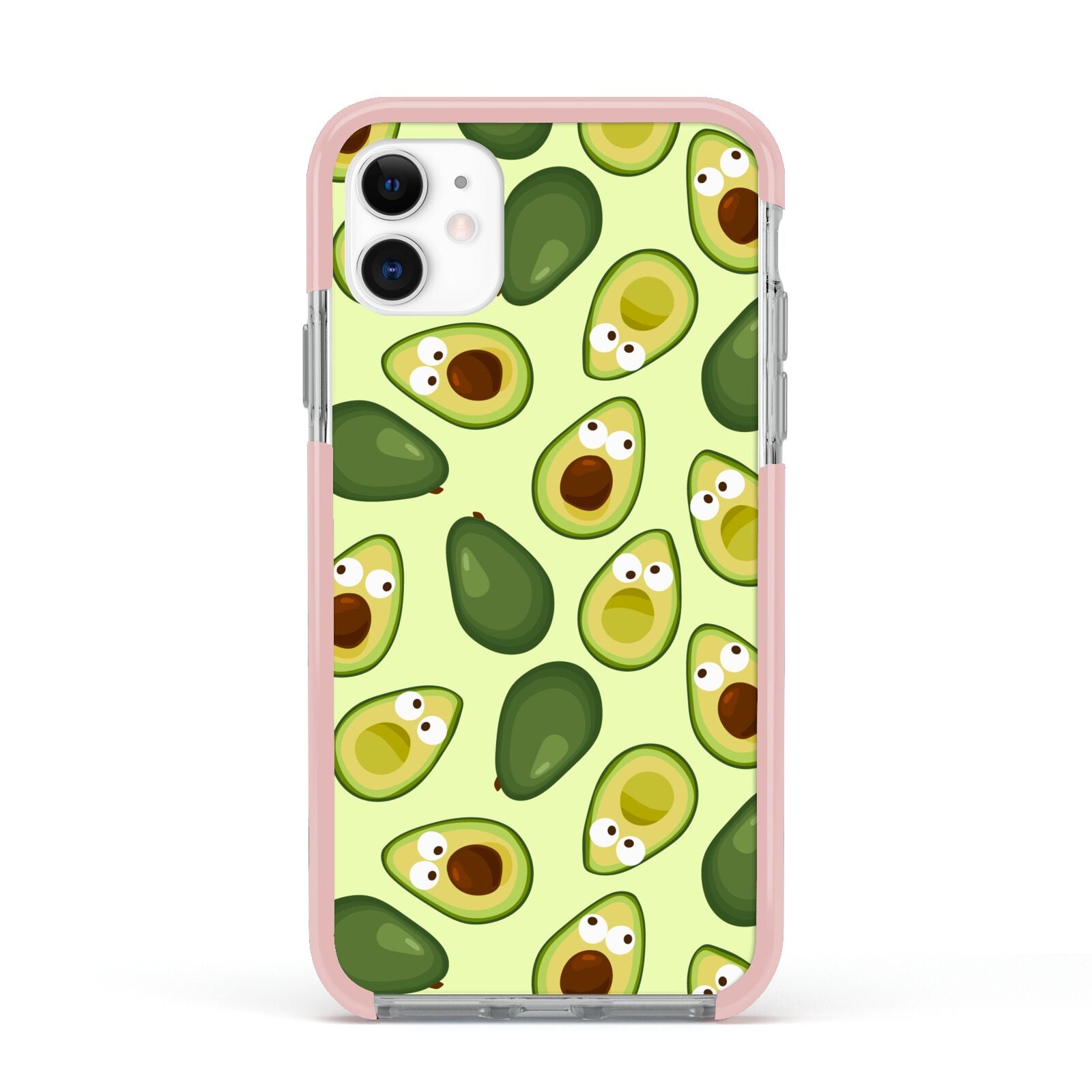 Avocado Apple iPhone 11 in White with Pink Impact Case