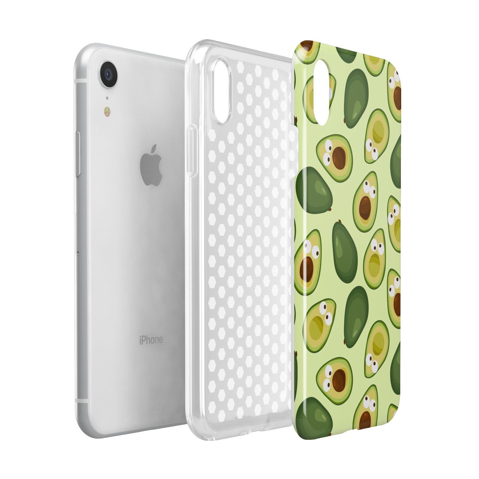 Avocado Apple iPhone XR White 3D Tough Case Expanded view