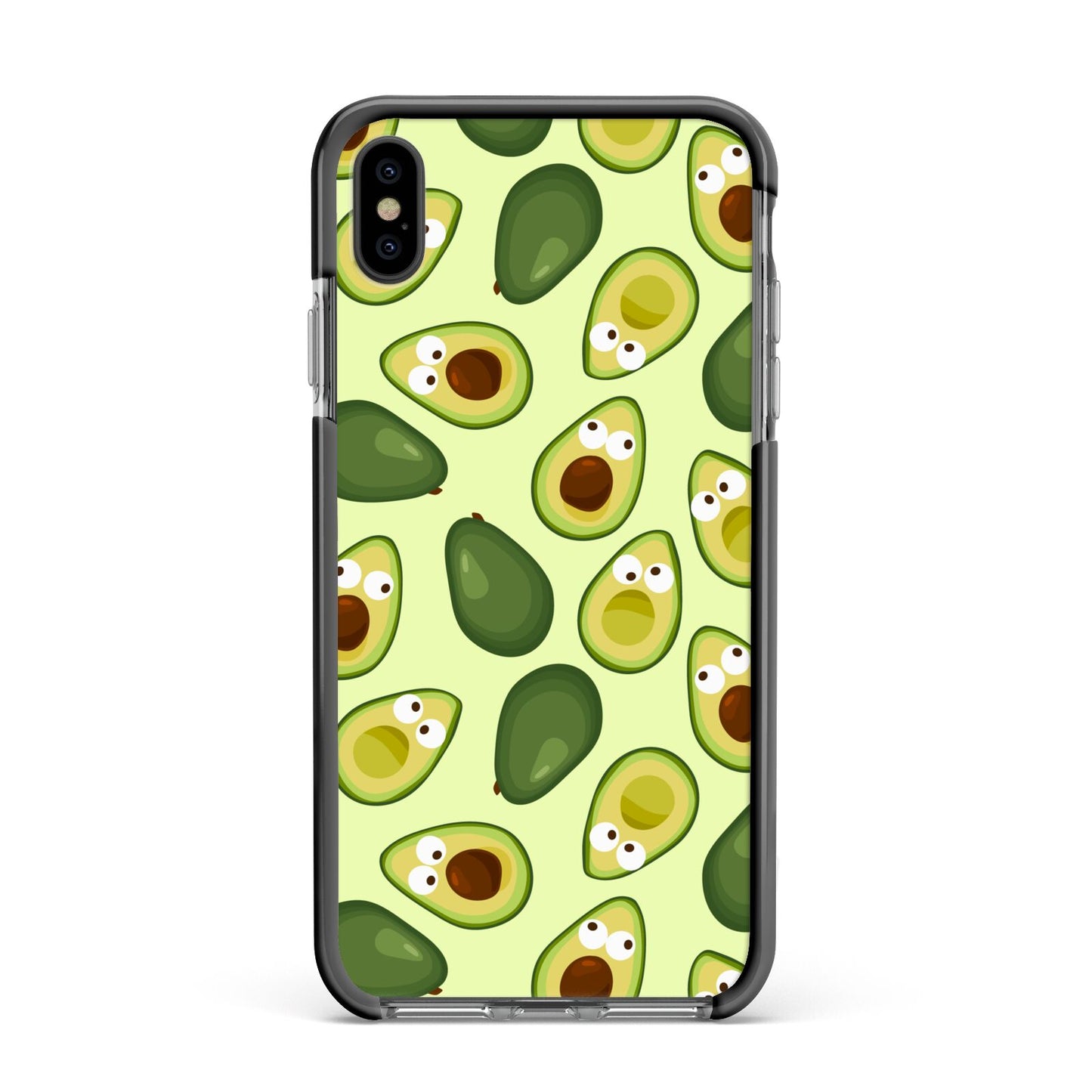 Avocado Apple iPhone Xs Max Impact Case Black Edge on Black Phone