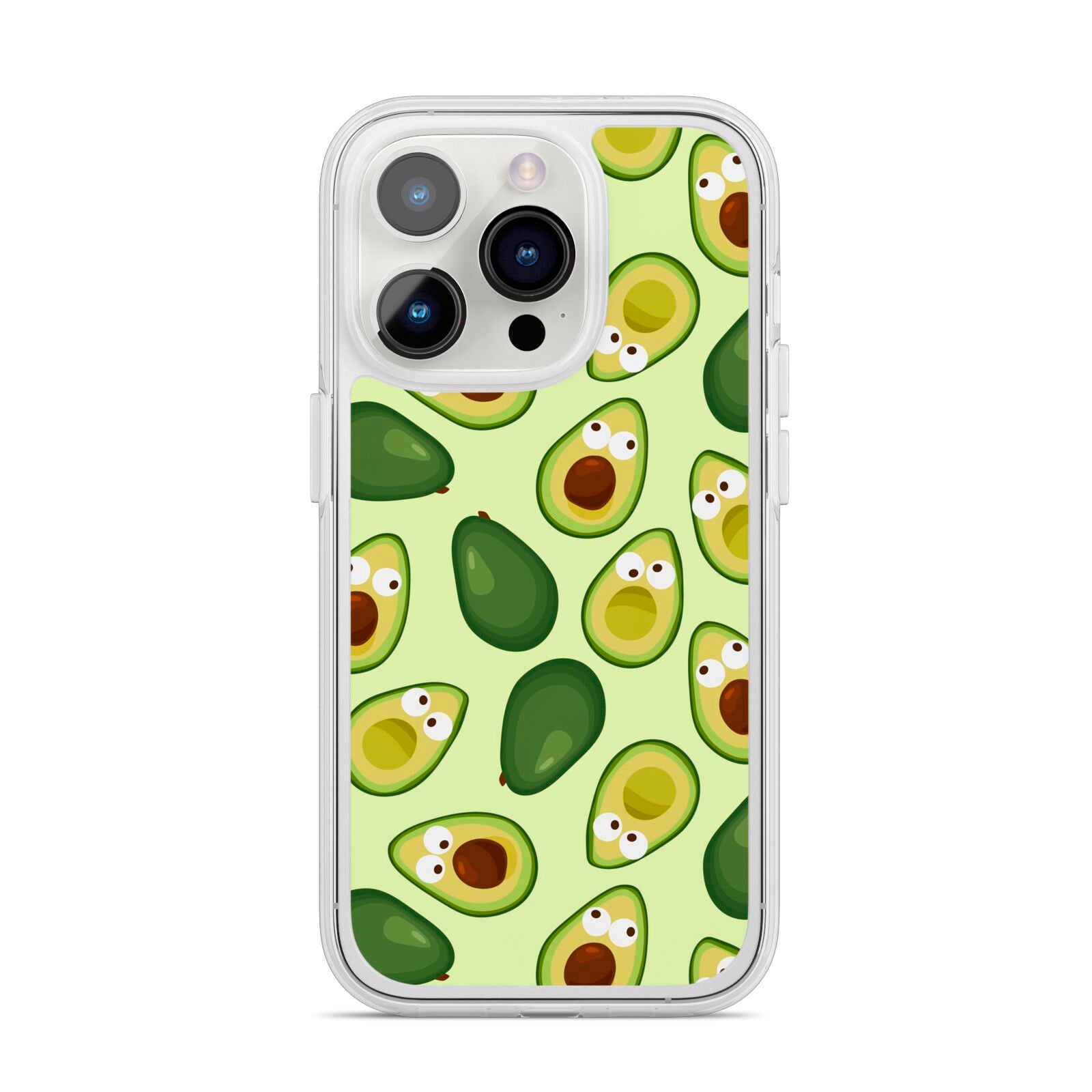 Avocado iPhone 14 Pro Clear Tough Case Silver