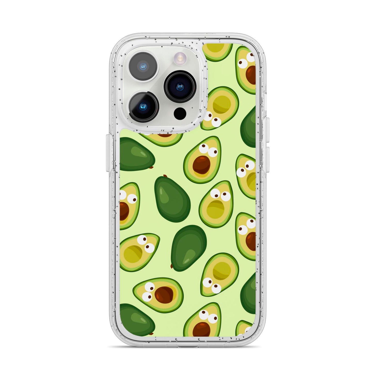 Avocado iPhone 14 Pro Glitter Tough Case Silver