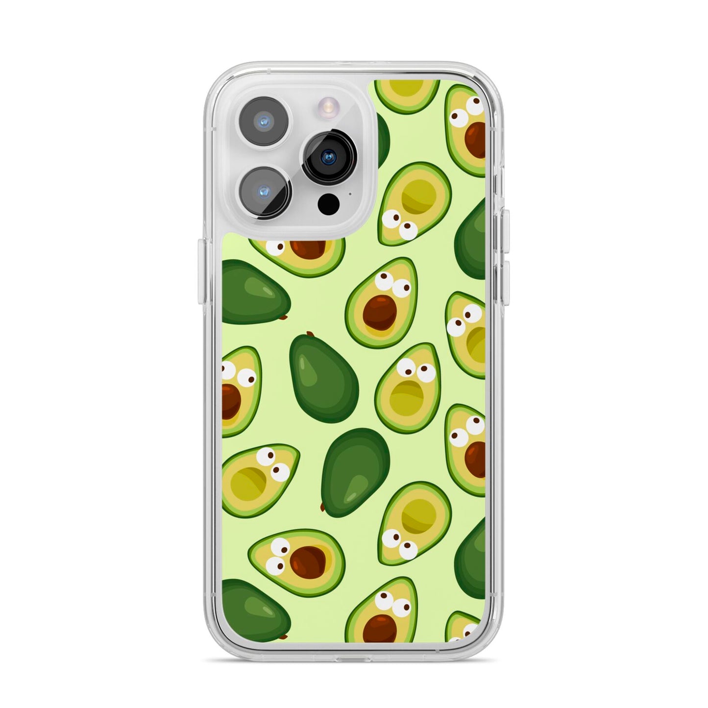 Avocado iPhone 14 Pro Max Clear Tough Case Silver