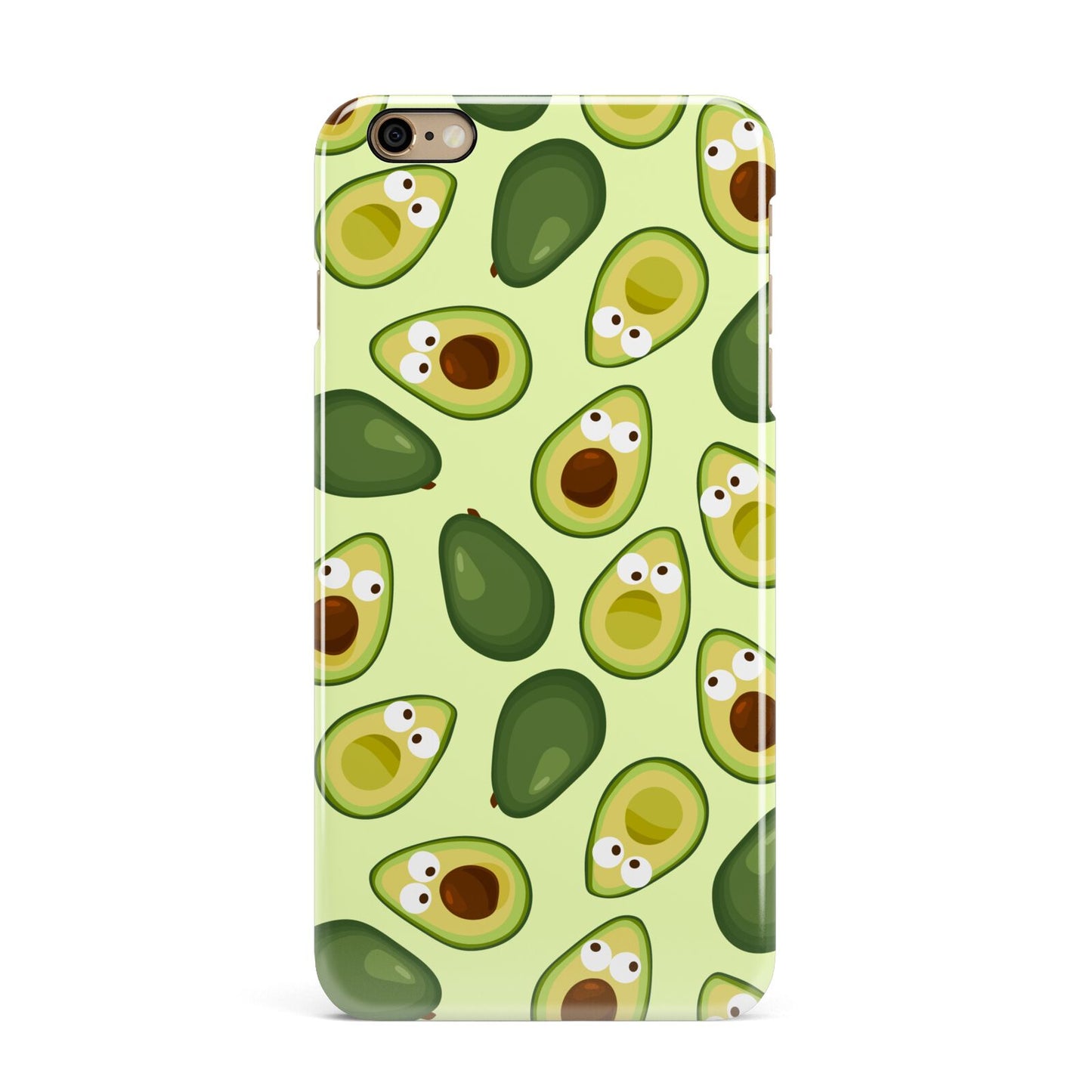 Avocado iPhone 6 Plus 3D Snap Case on Gold Phone