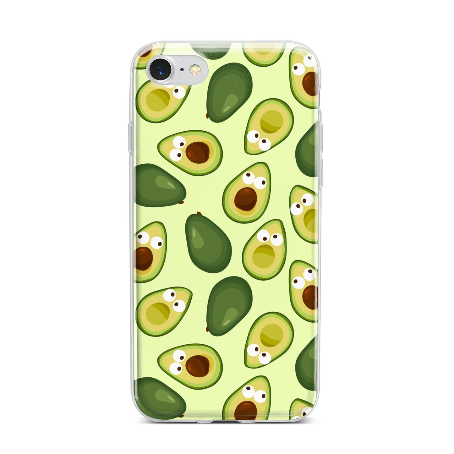 Avocado iPhone 7 Bumper Case on Silver iPhone