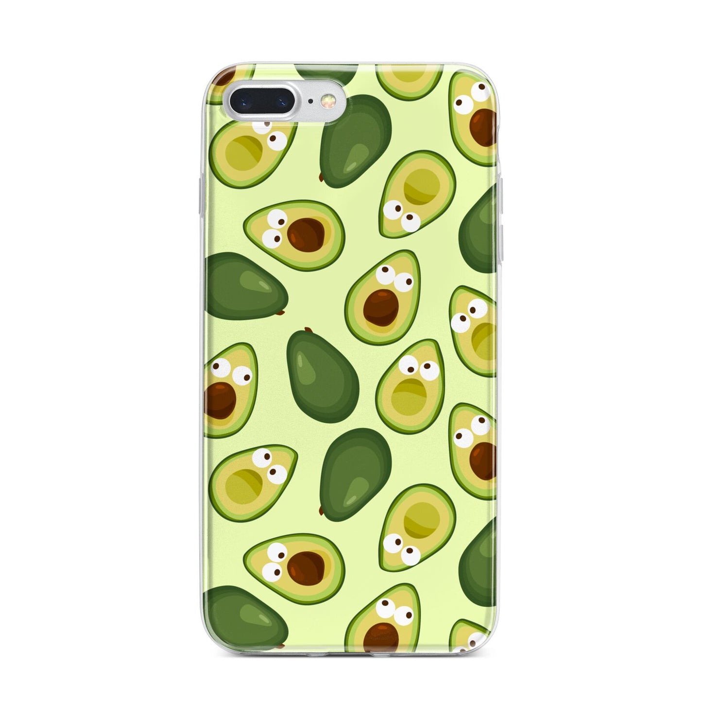 Avocado iPhone 7 Plus Bumper Case on Silver iPhone