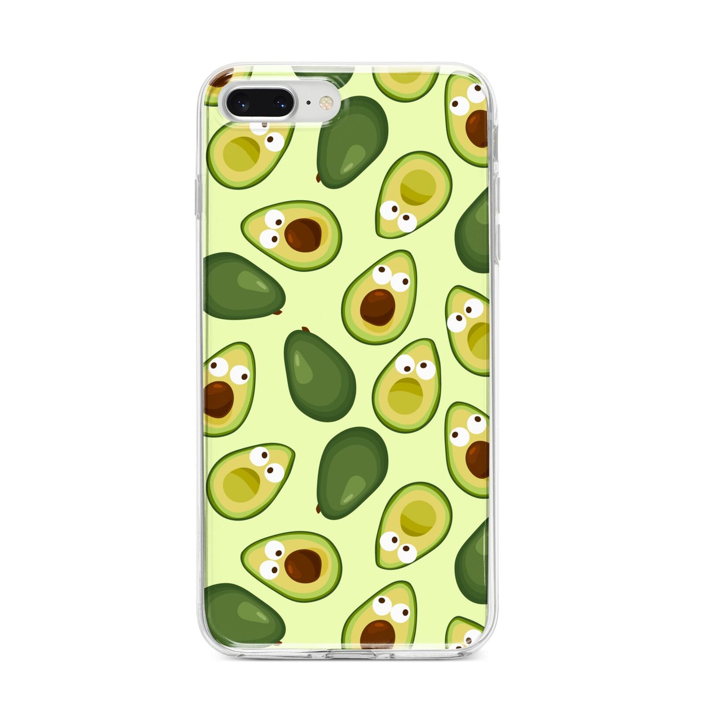 Avocado iPhone 8 Plus Bumper Case on Silver iPhone