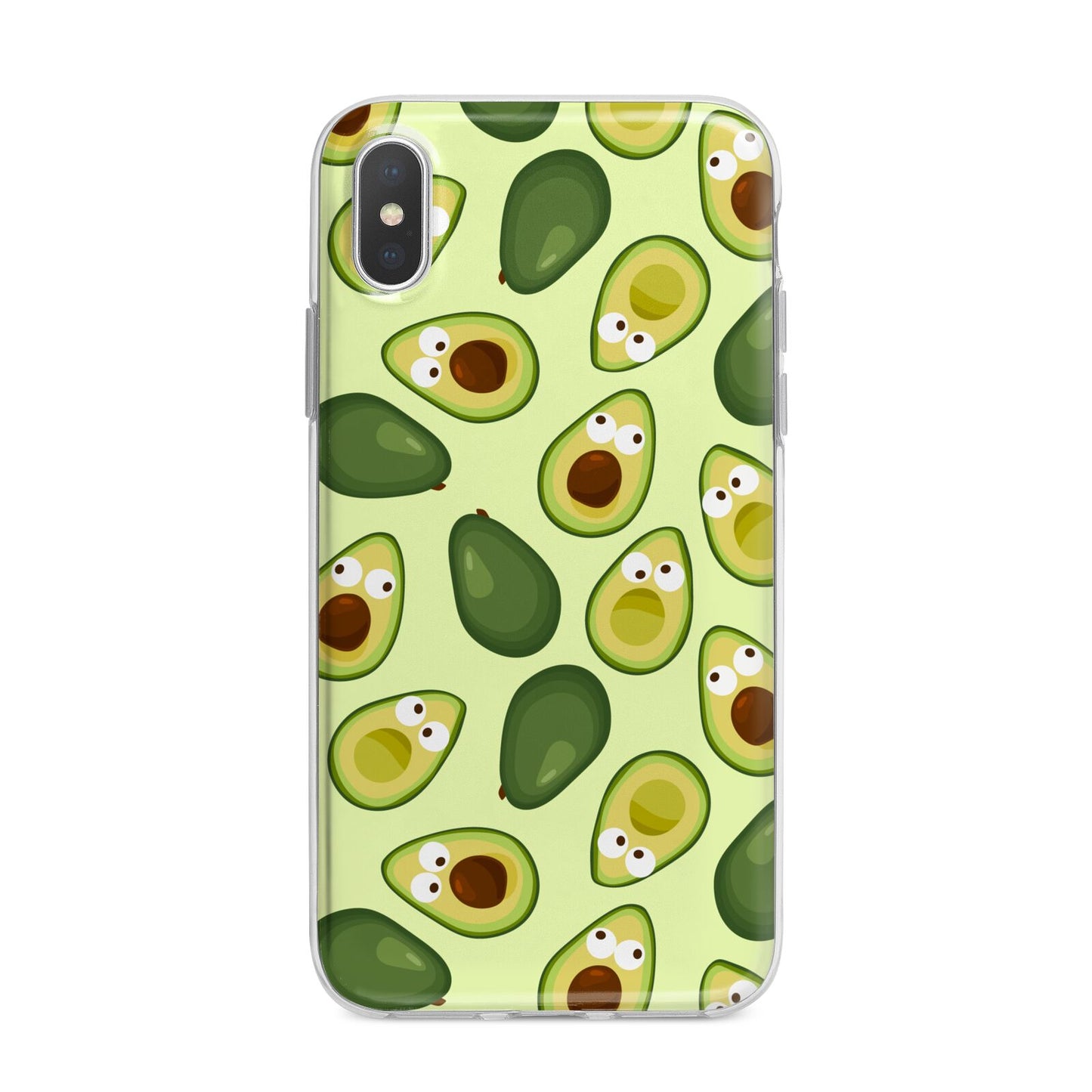 Avocado iPhone X Bumper Case on Silver iPhone Alternative Image 1