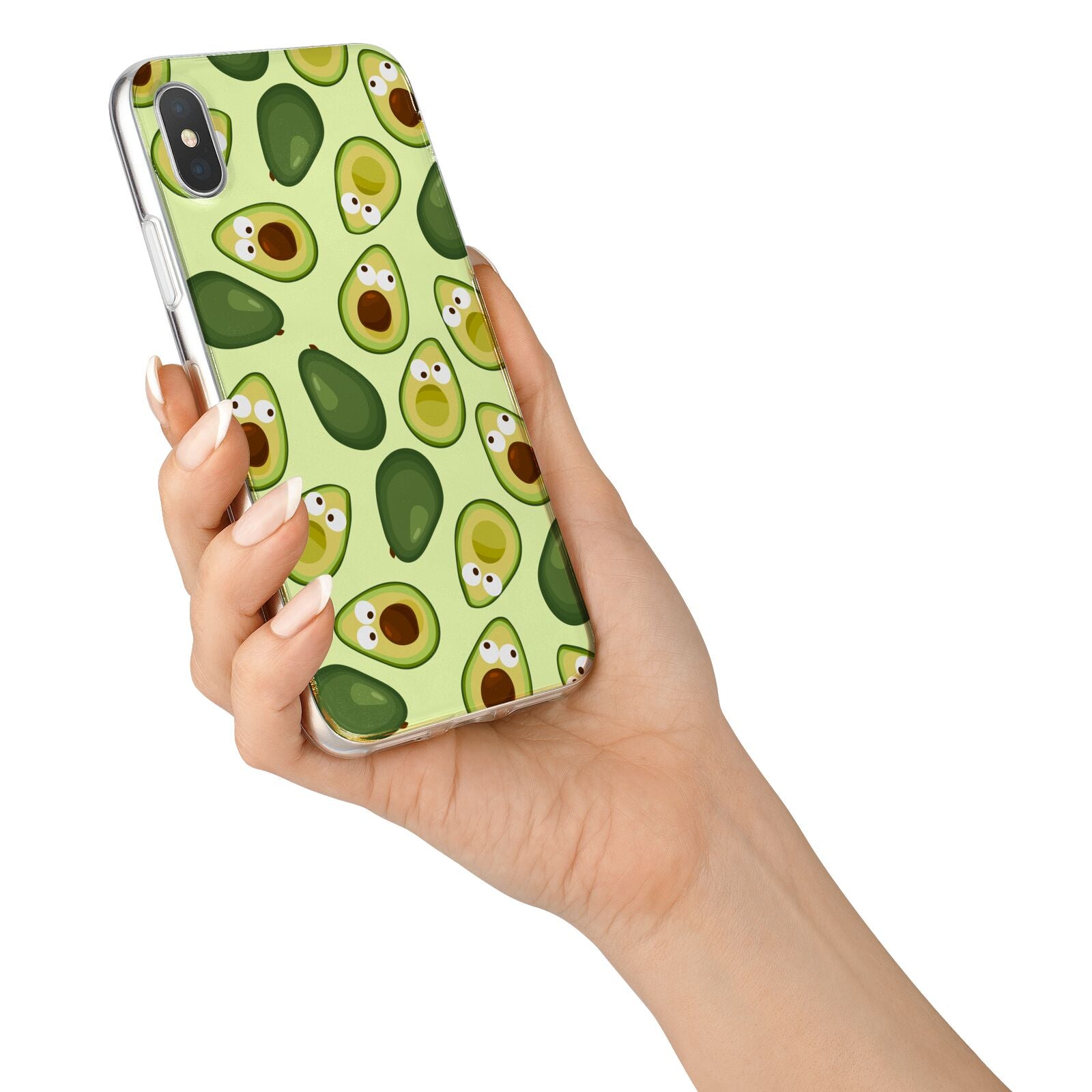 Avocado iPhone X Bumper Case on Silver iPhone Alternative Image 2