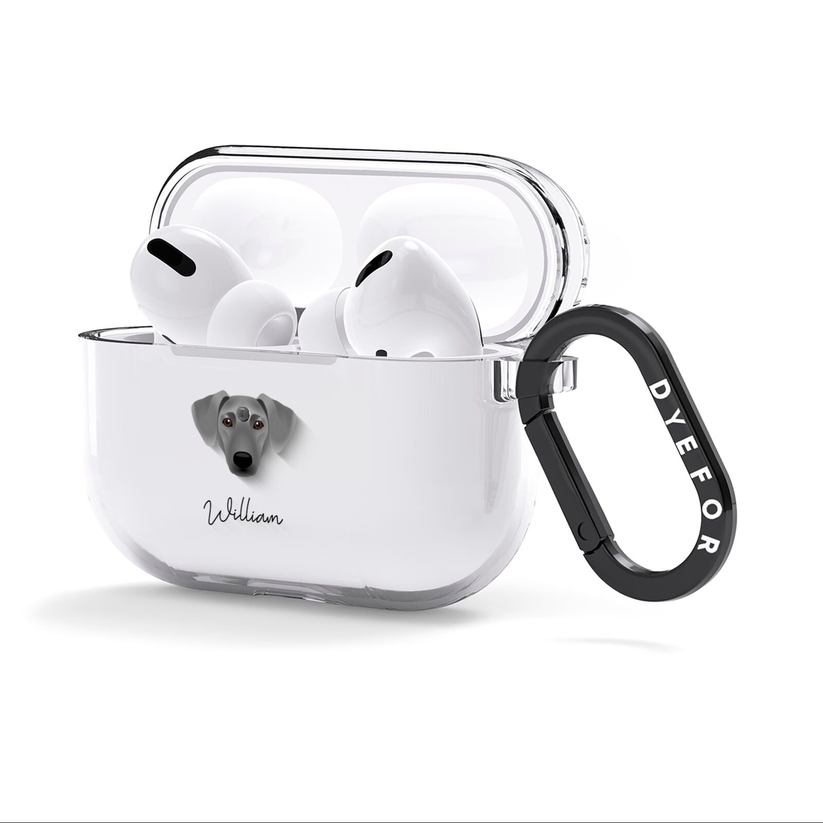 Azawakh Personalised AirPods Clear Case 3rd Gen Side Image