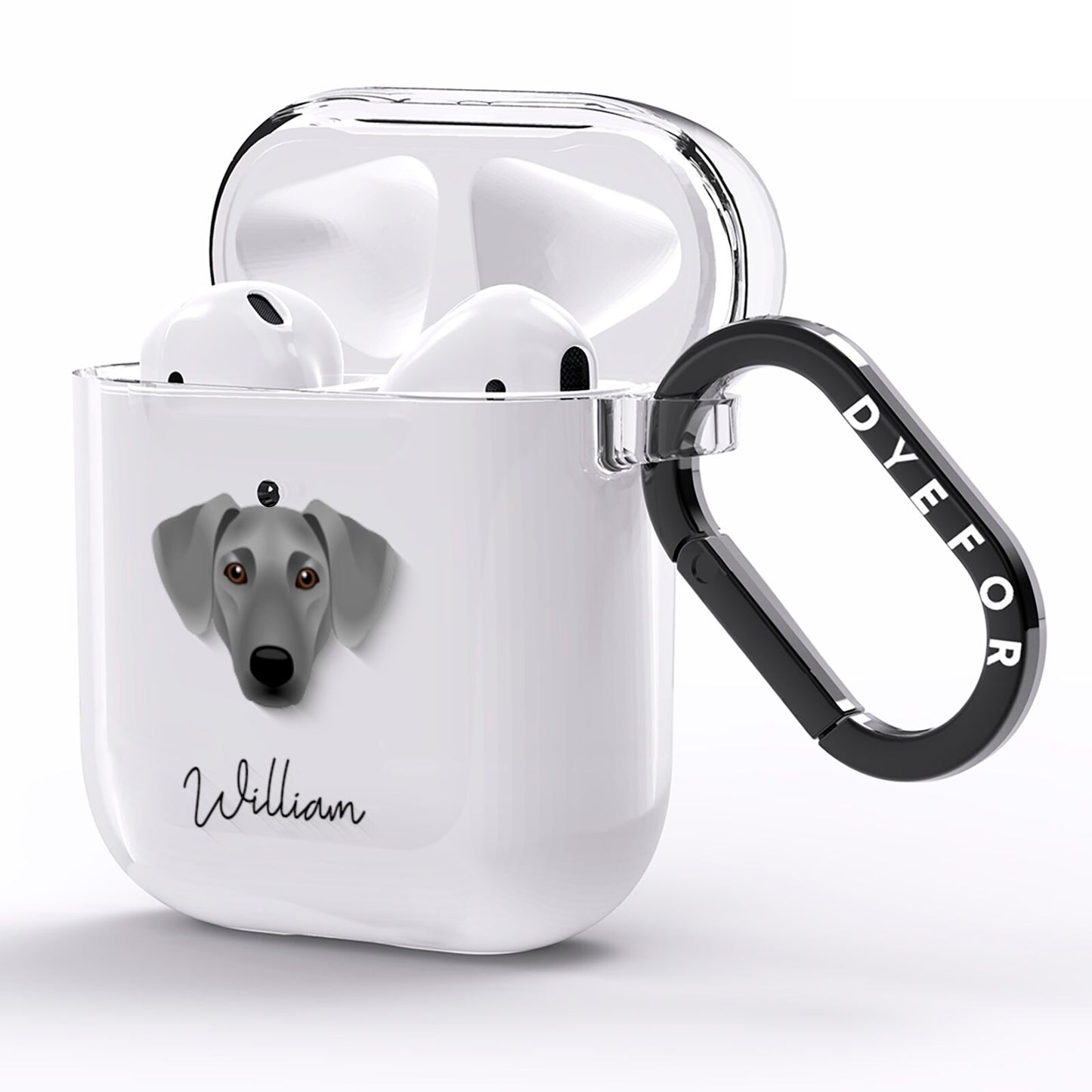 Azawakh Personalised AirPods Clear Case Side Image