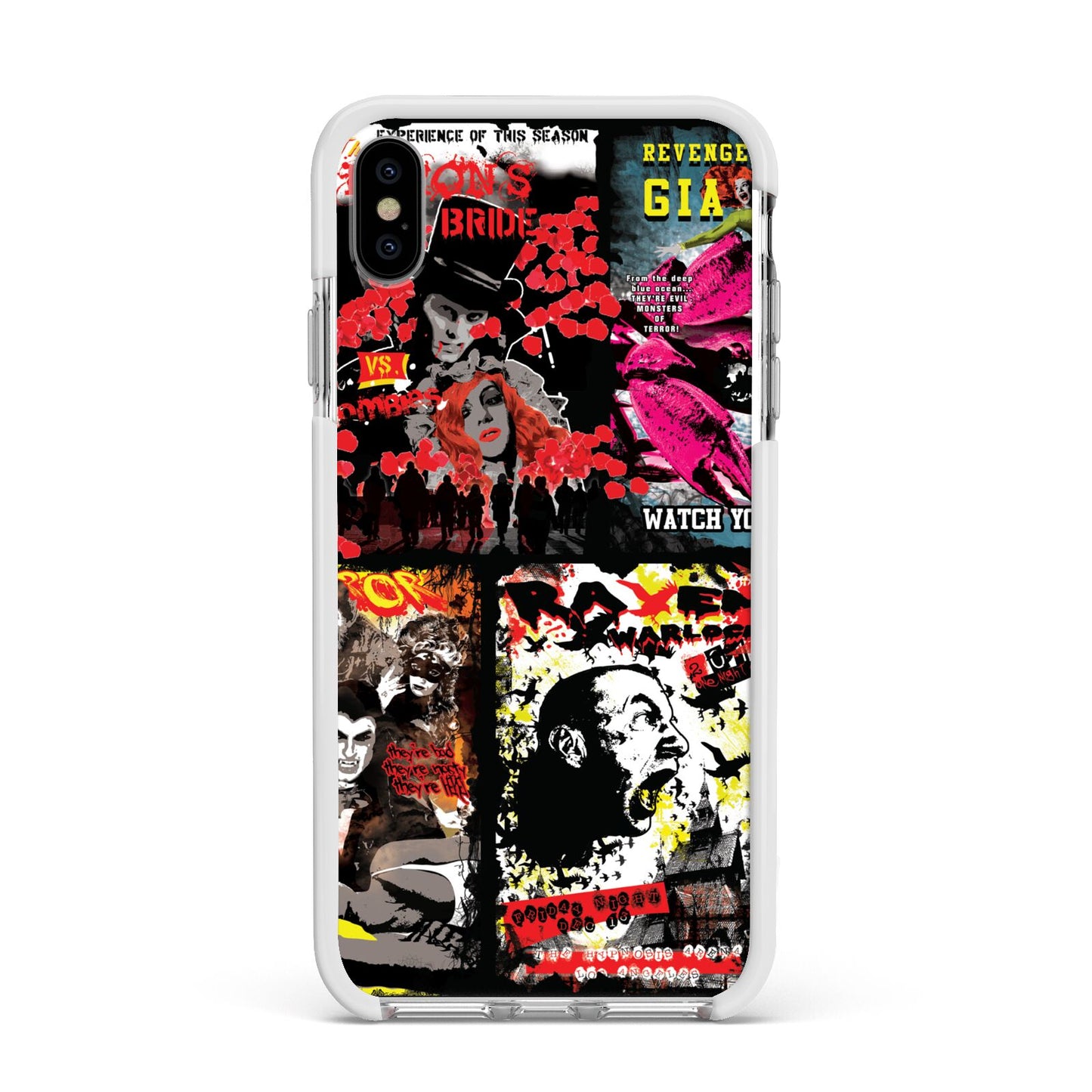 B Movie Posters Apple iPhone Xs Max Impact Case White Edge on Silver Phone