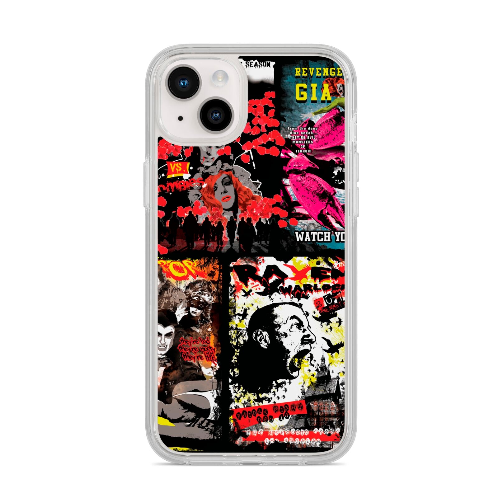 B Movie Posters iPhone 14 Plus Clear Tough Case Starlight