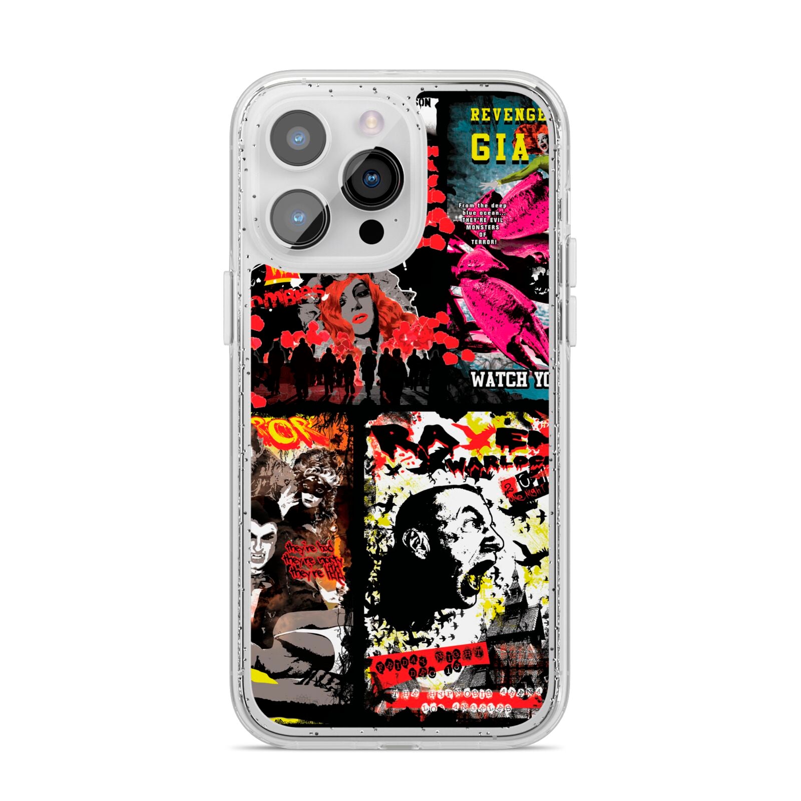 B Movie Posters iPhone 14 Pro Max Glitter Tough Case Silver