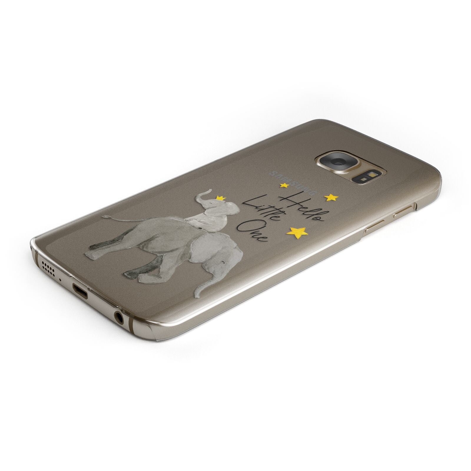 Baby Elephant Protective Samsung Galaxy Case Angled Image