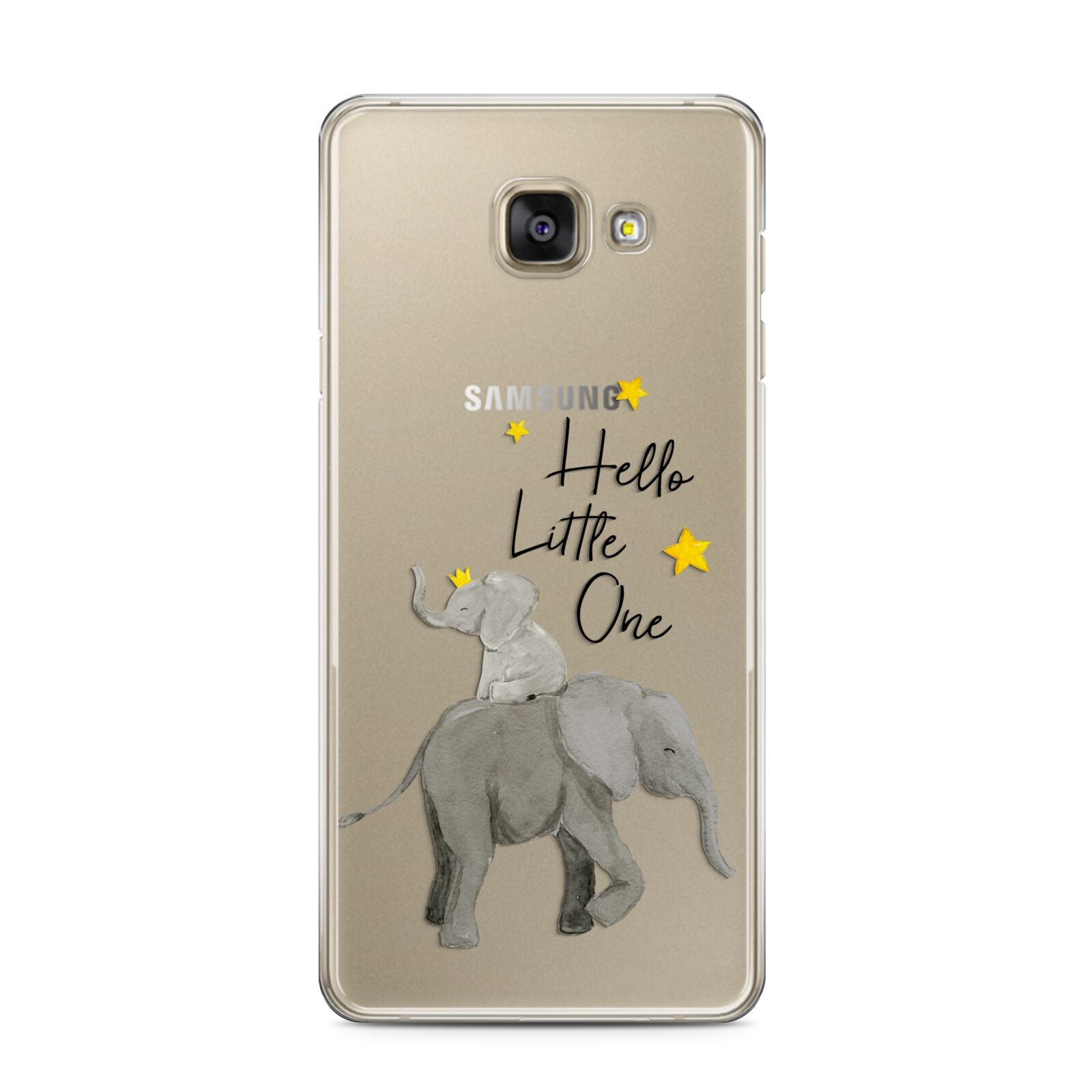 Baby Elephant Samsung Galaxy A3 2016 Case on gold phone