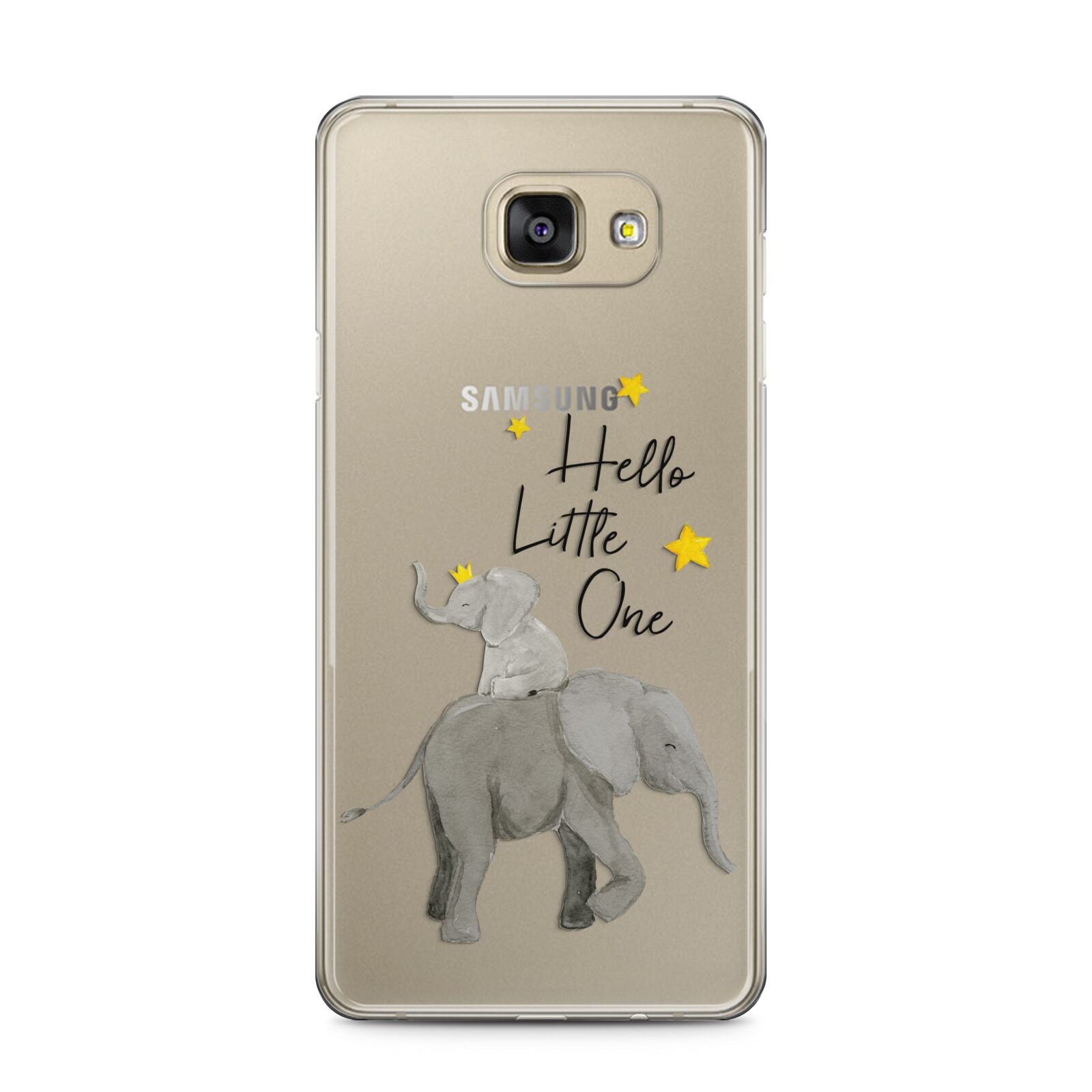 Baby Elephant Samsung Galaxy A5 2016 Case on gold phone