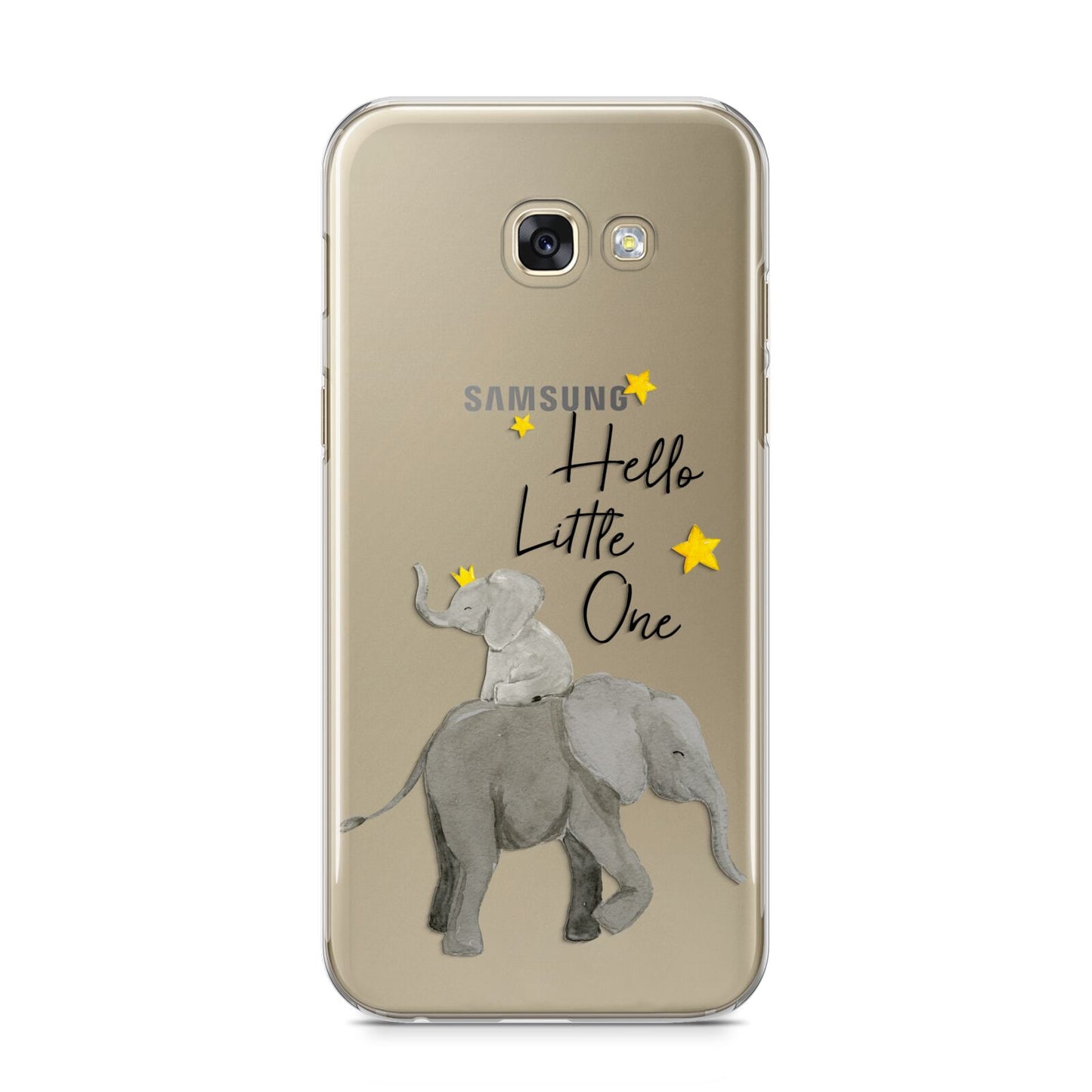 Baby Elephant Samsung Galaxy A5 2017 Case on gold phone