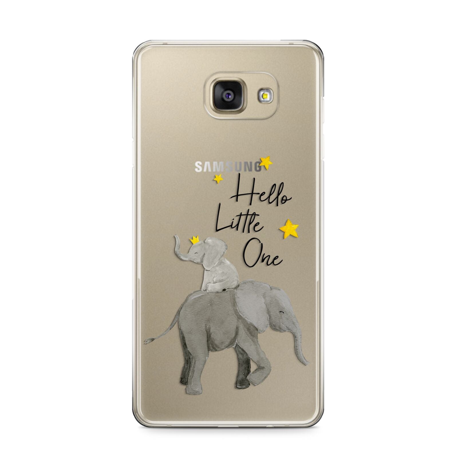 Baby Elephant Samsung Galaxy A9 2016 Case on gold phone