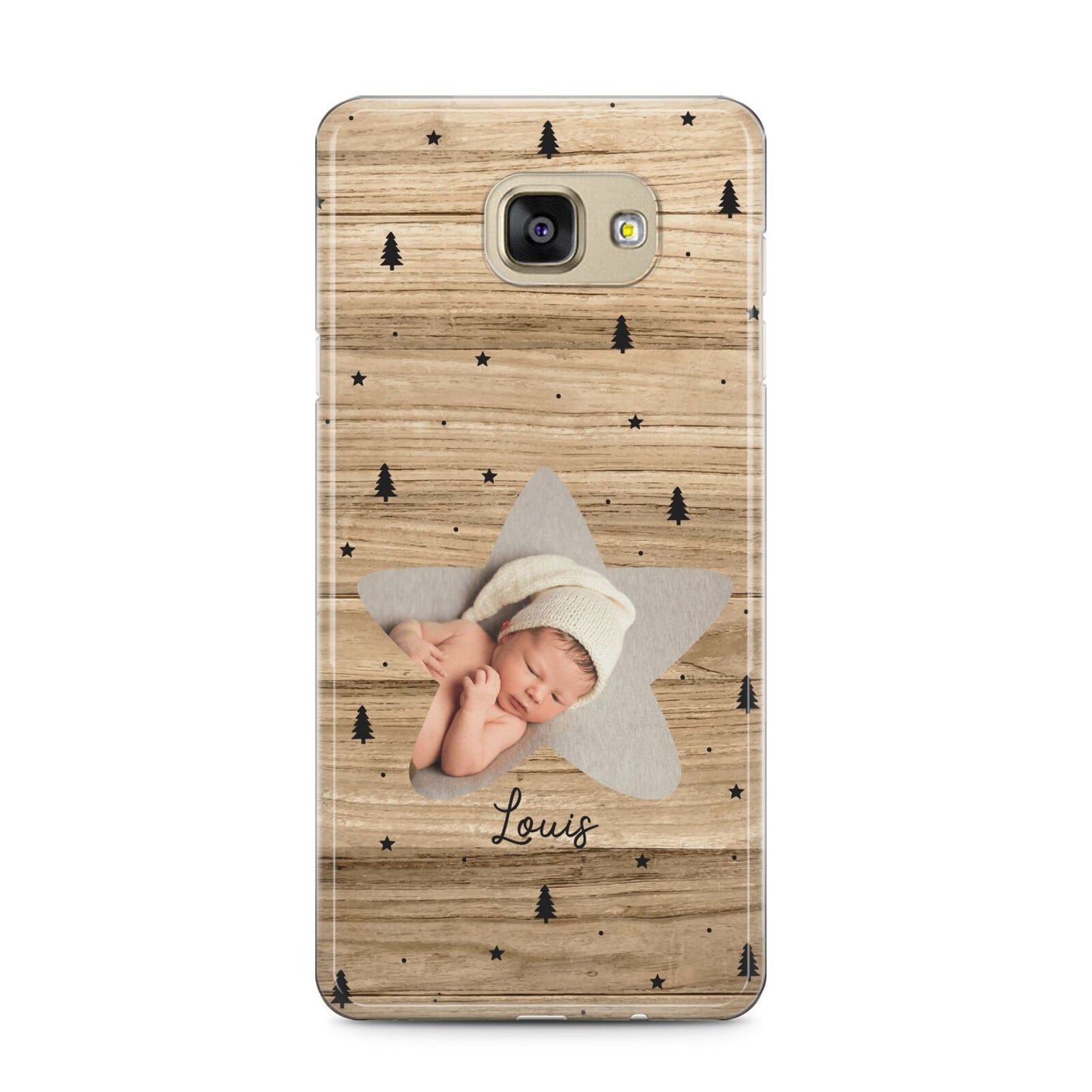 Baby Photo Upload Samsung Galaxy A5 2016 Case on gold phone