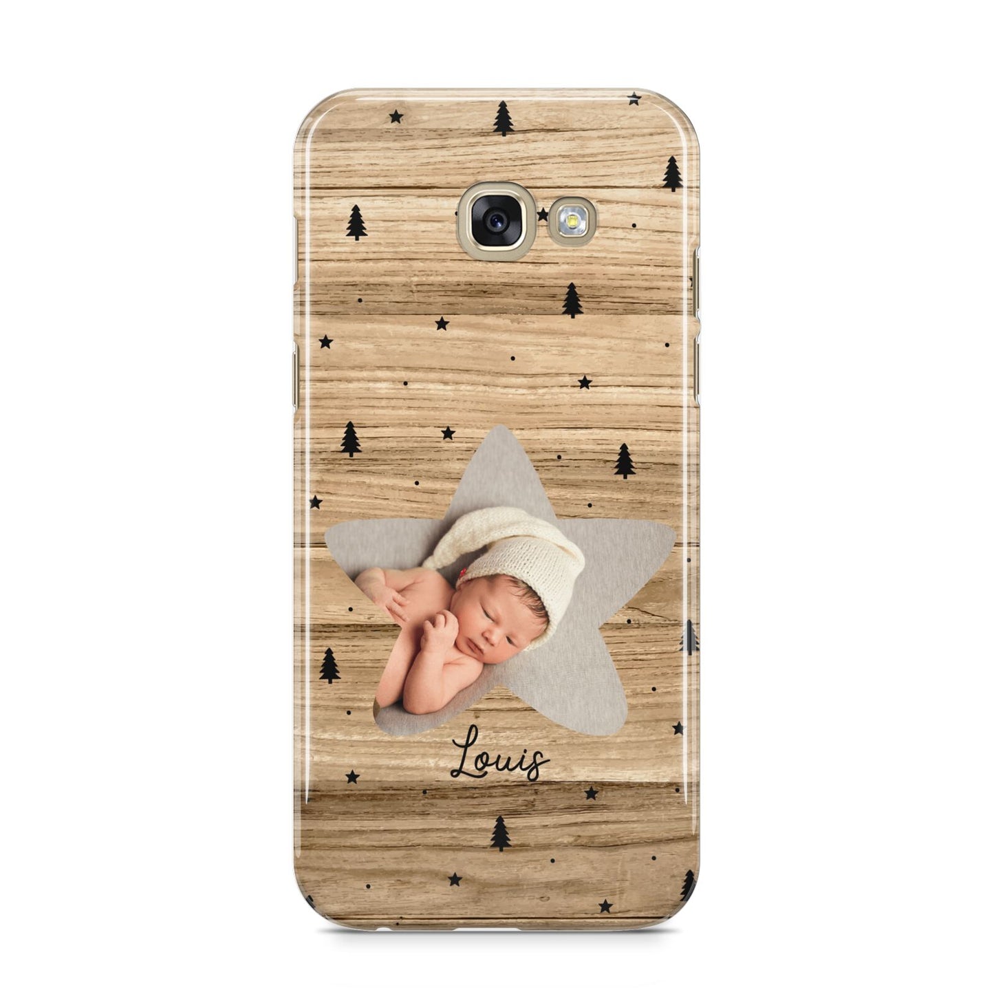 Baby Photo Upload Samsung Galaxy A5 2017 Case on gold phone