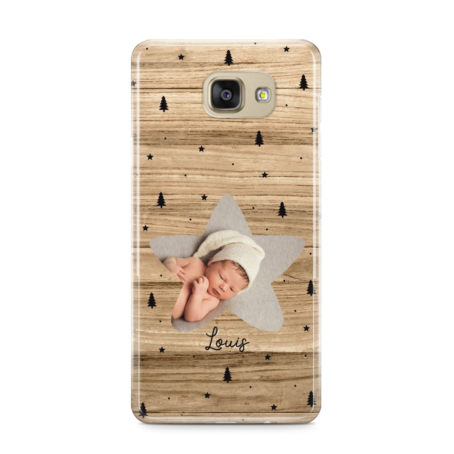 Baby Photo Upload Samsung Galaxy A9 2016 Case on gold phone