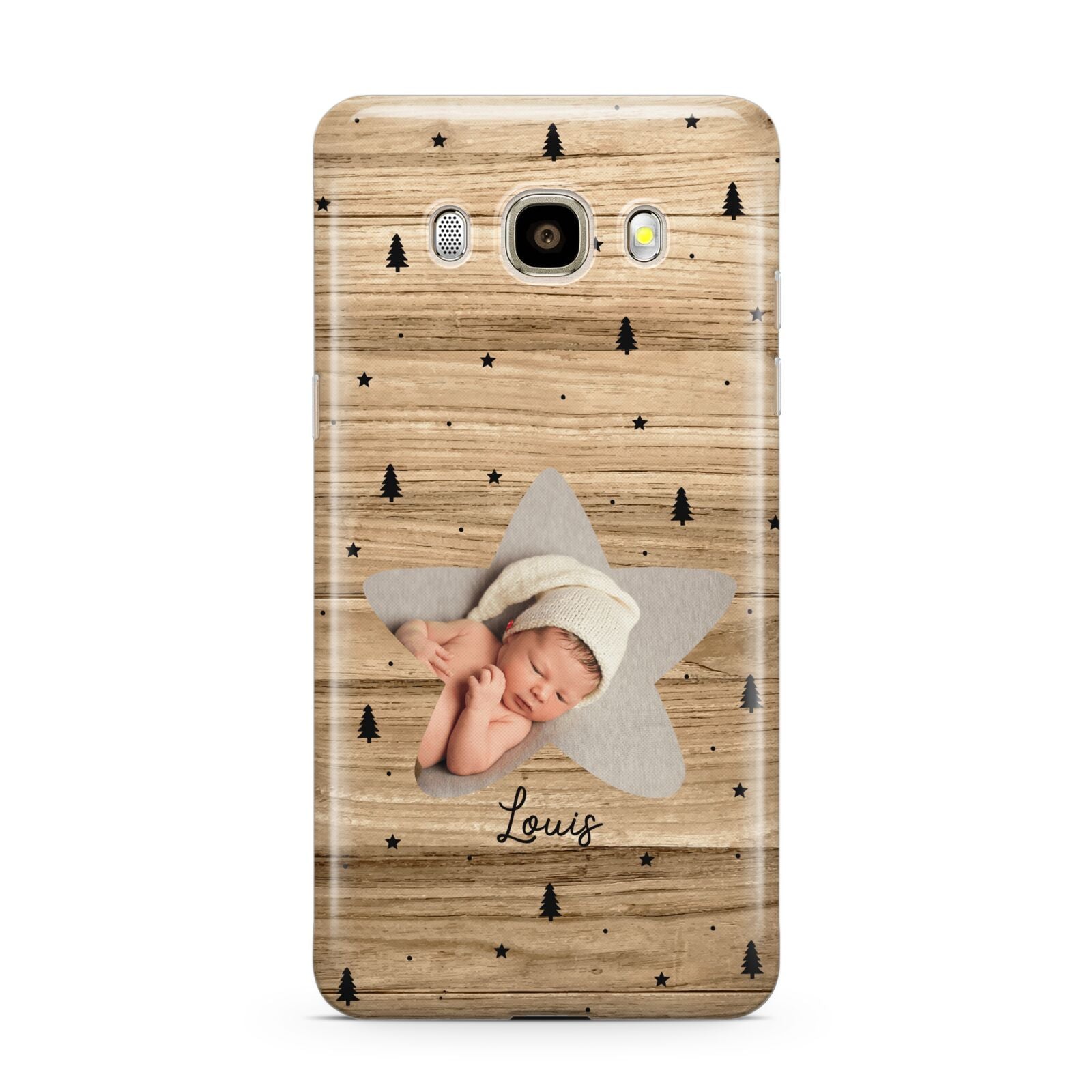 Baby Photo Upload Samsung Galaxy J7 2016 Case on gold phone