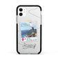 Backpacker Photo Upload Personalised Apple iPhone 11 in White with Black Impact Case