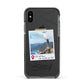 Backpacker Photo Upload Personalised Apple iPhone Xs Impact Case Black Edge on Black Phone