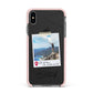 Backpacker Photo Upload Personalised Apple iPhone Xs Max Impact Case Pink Edge on Black Phone