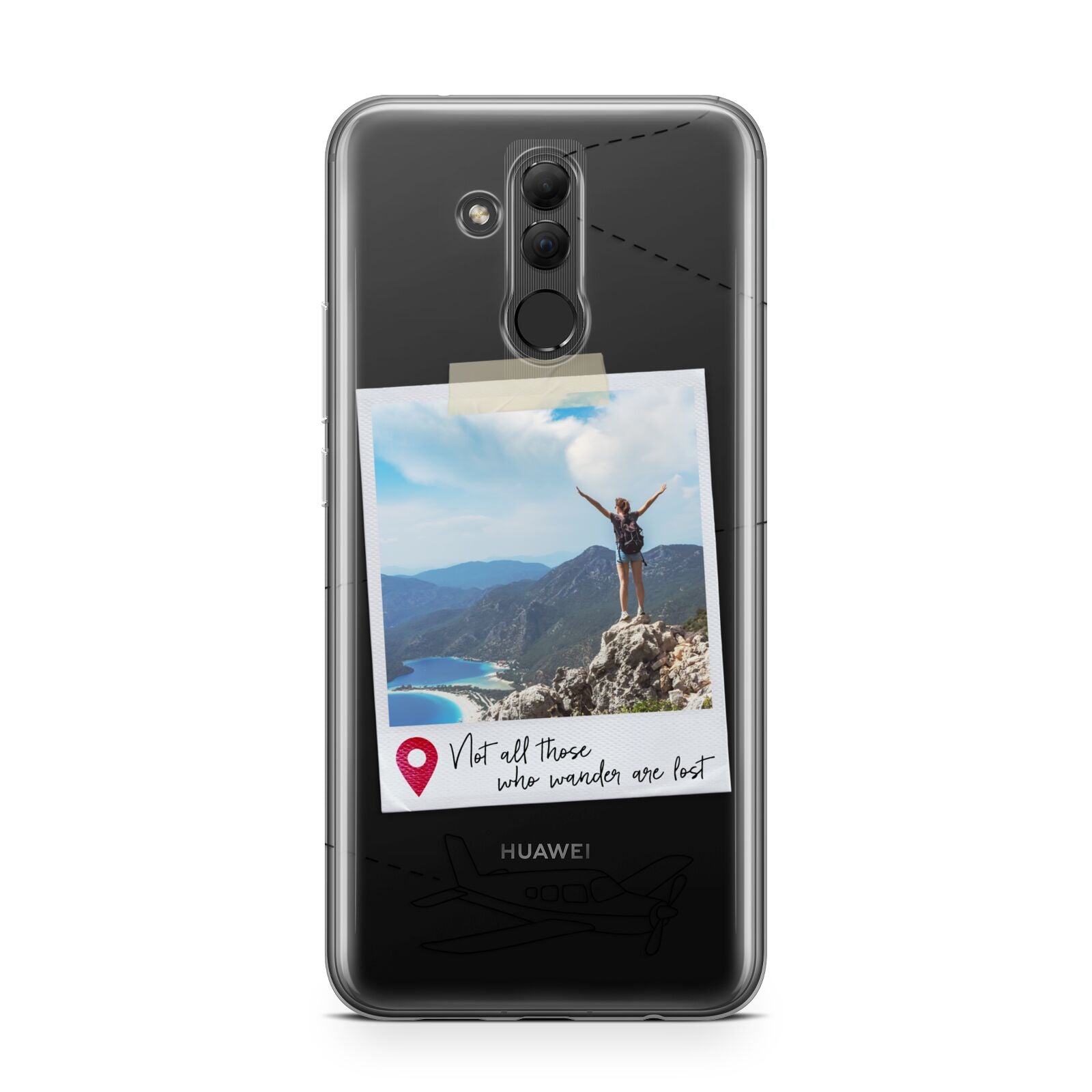 Backpacker Photo Upload Personalised Huawei Mate 20 Lite