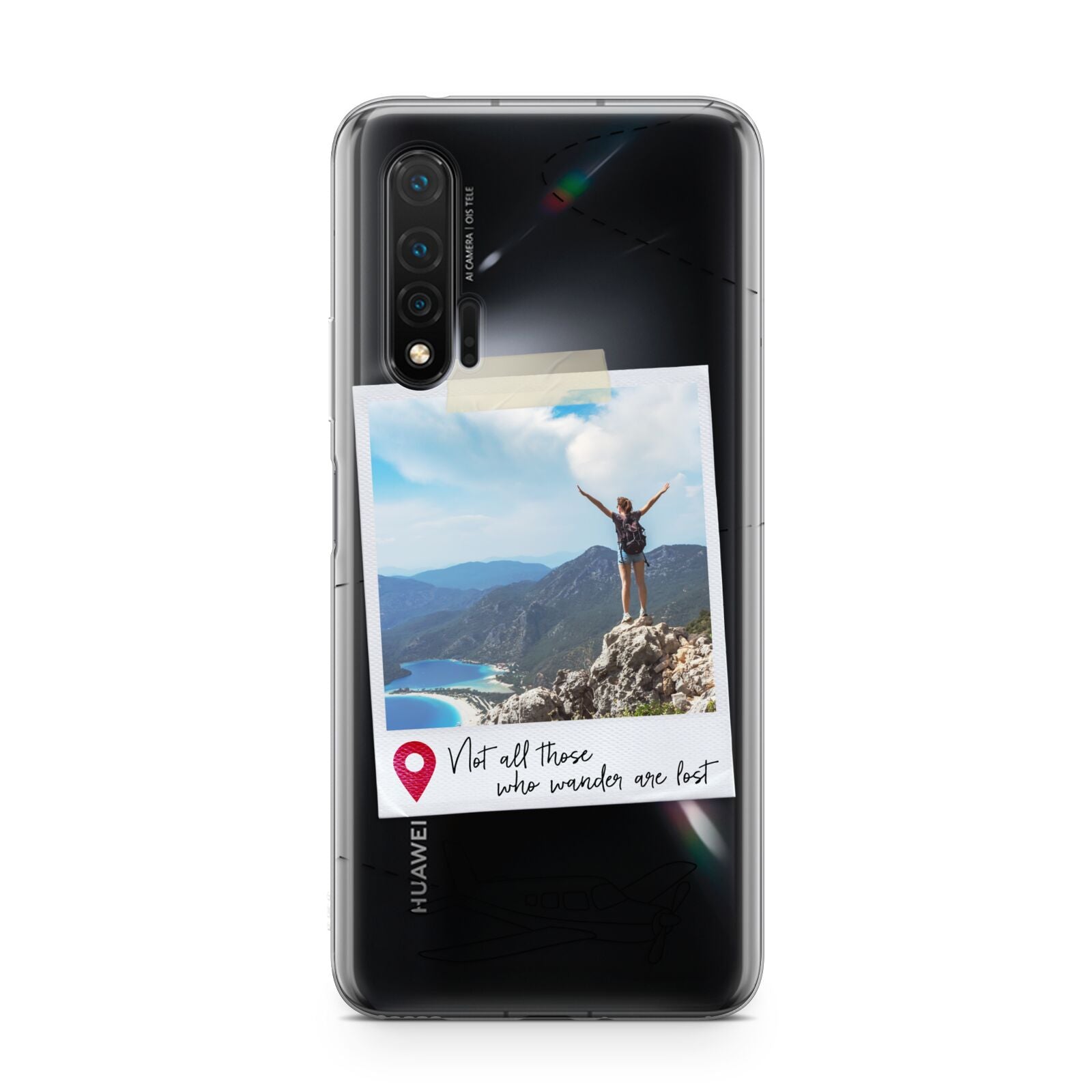 Backpacker Photo Upload Personalised Huawei Nova 6 Phone Case