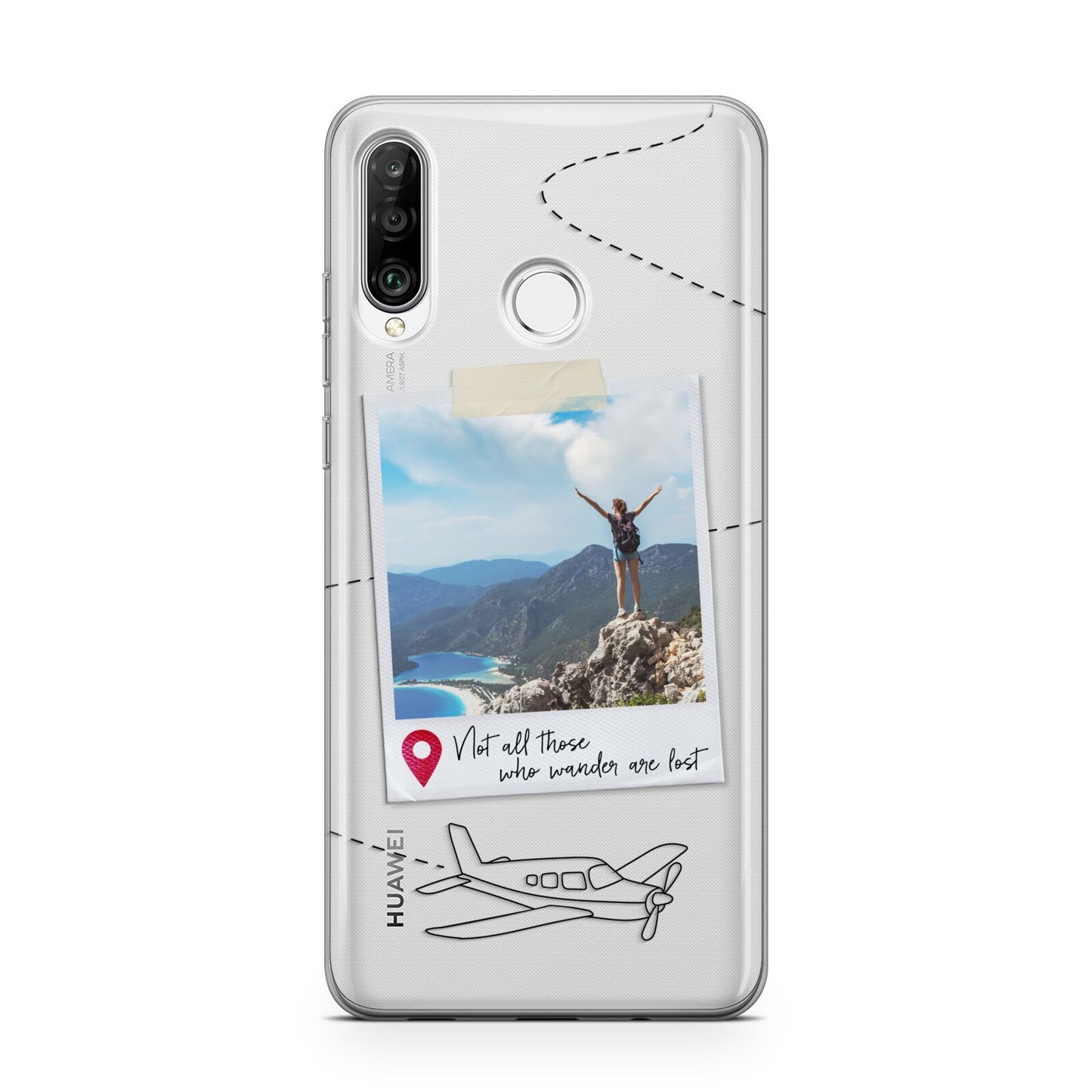 Backpacker Photo Upload Personalised Huawei P30 Lite Phone Case