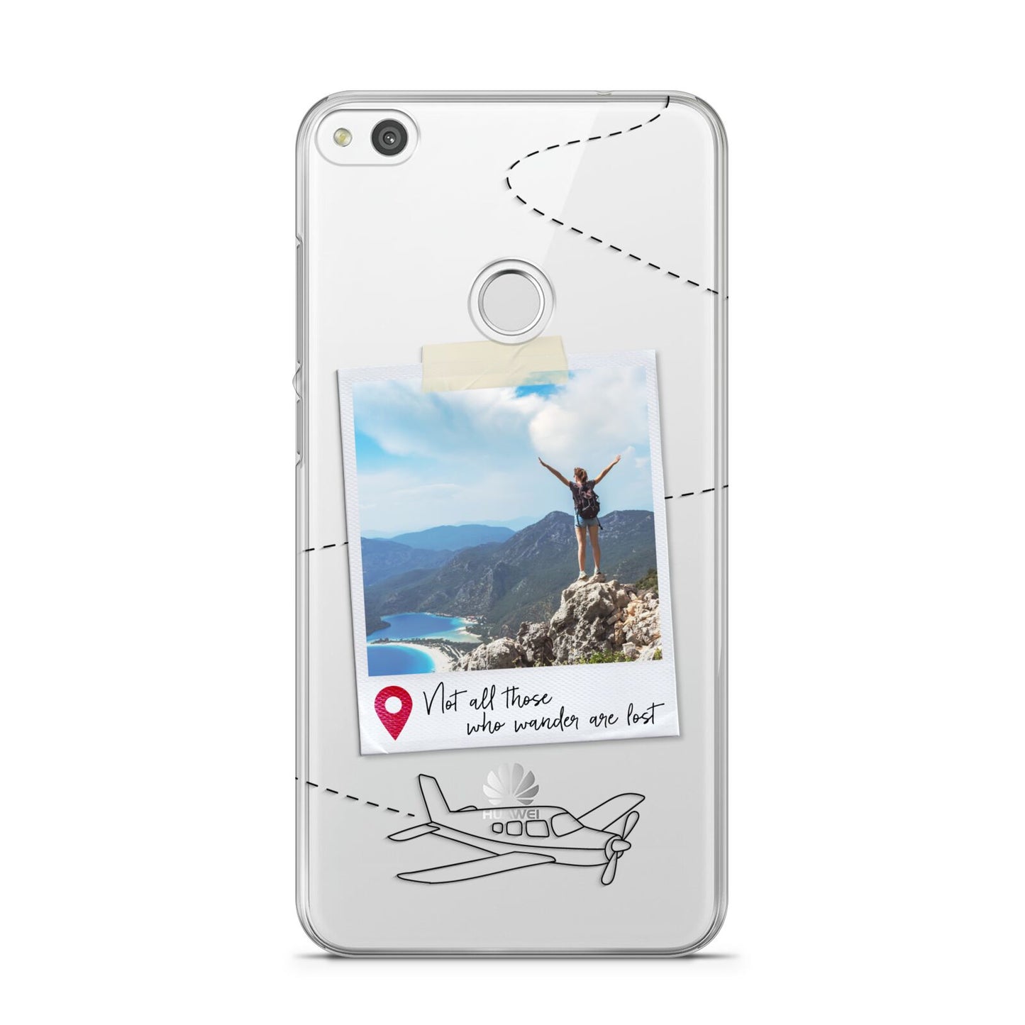 Backpacker Photo Upload Personalised Huawei P8 Lite Case