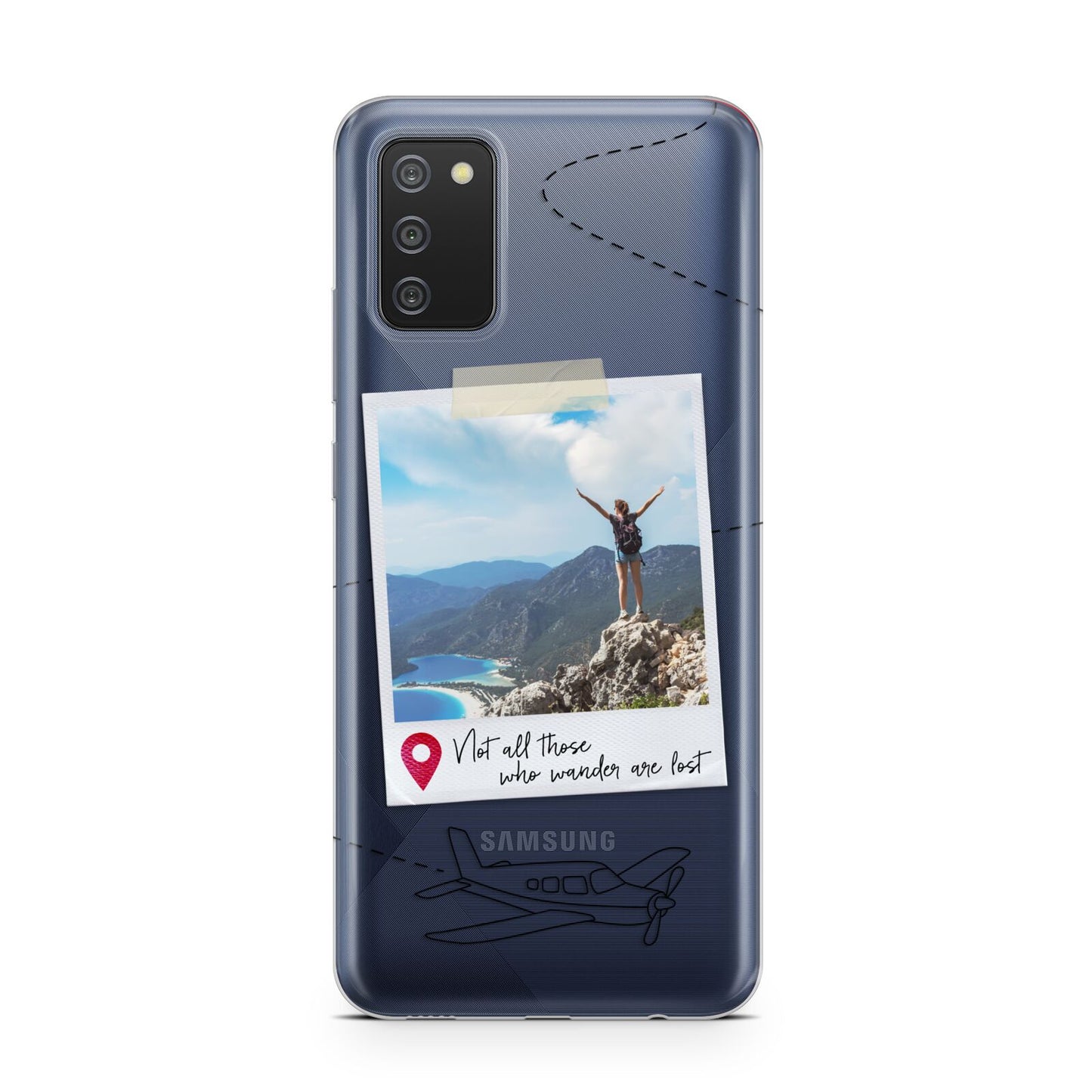 Backpacker Photo Upload Personalised Samsung A02s Case