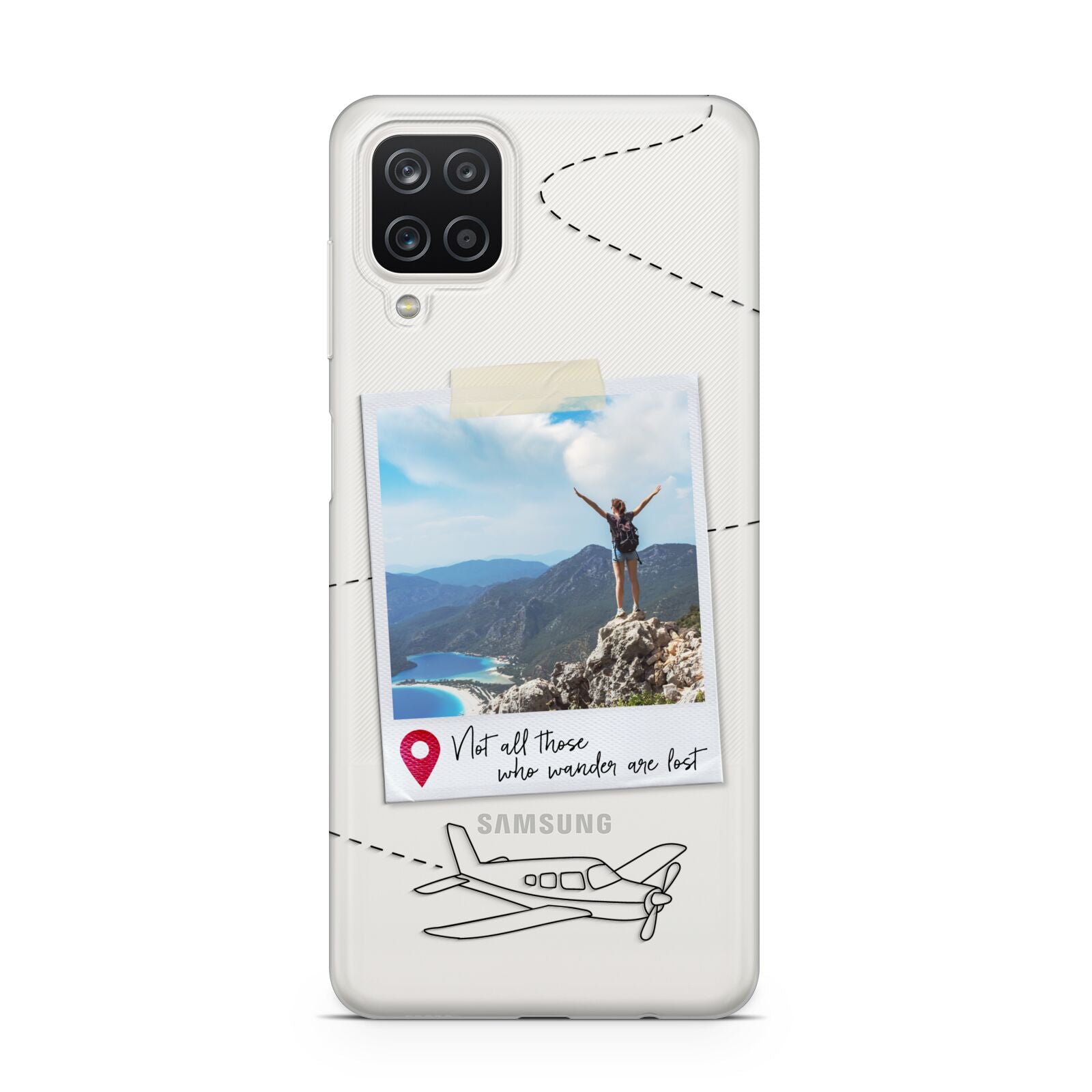 Backpacker Photo Upload Personalised Samsung A12 Case