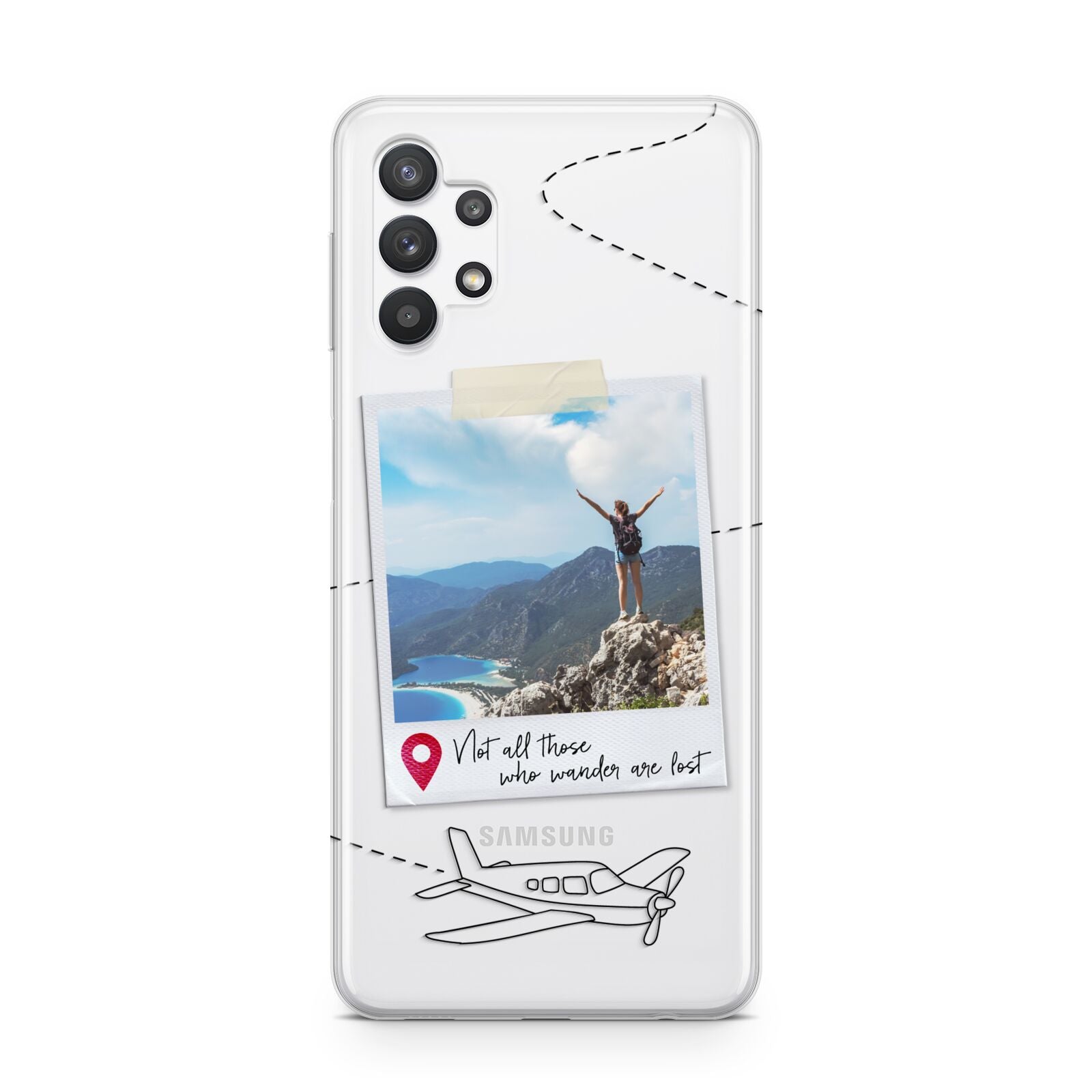 Backpacker Photo Upload Personalised Samsung A32 5G Case