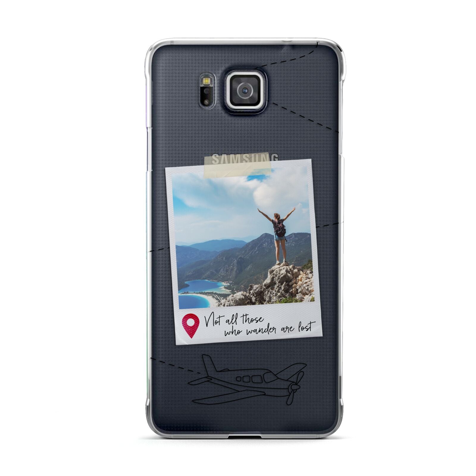 Backpacker Photo Upload Personalised Samsung Galaxy Alpha Case