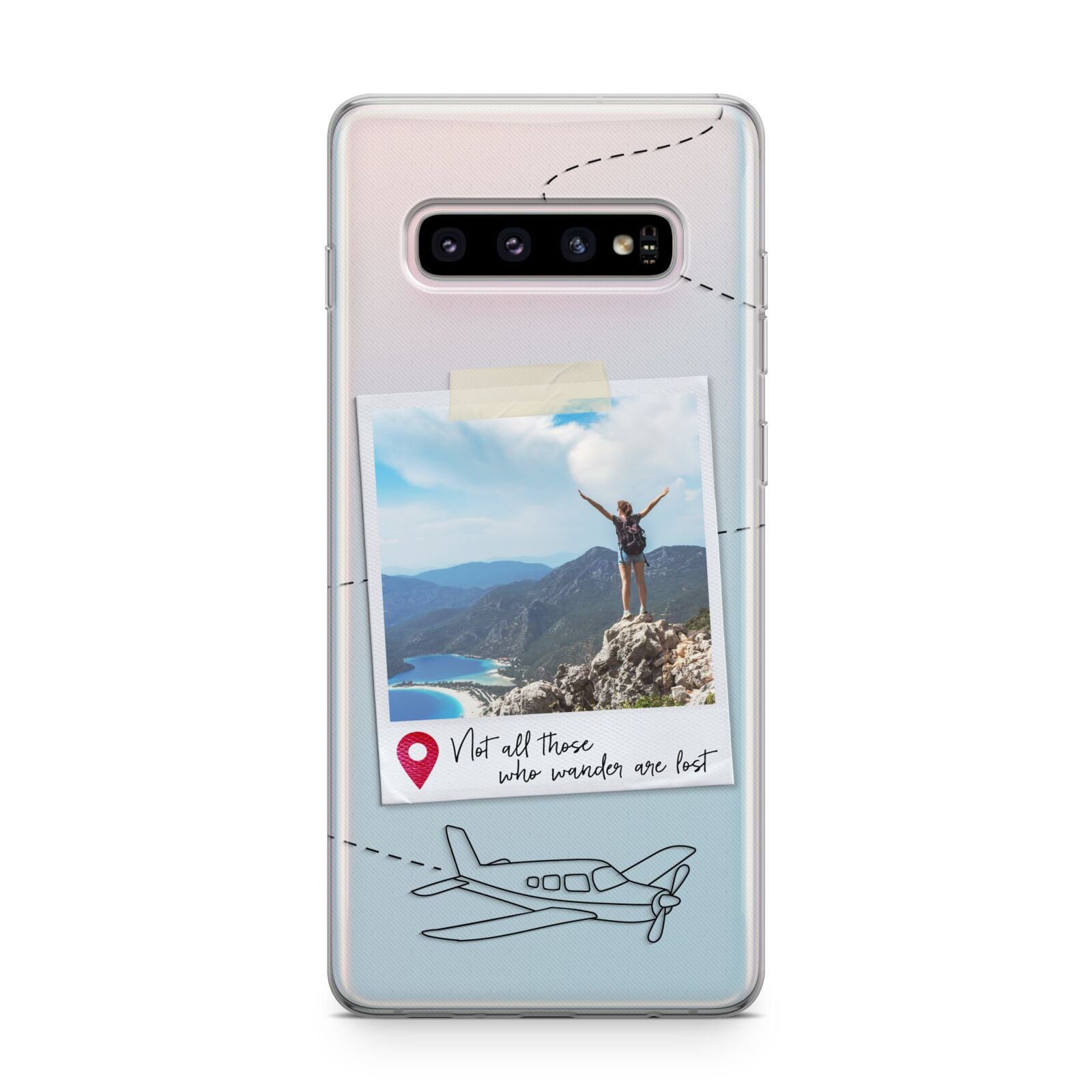 Backpacker Photo Upload Personalised Samsung Galaxy S10 Plus Case