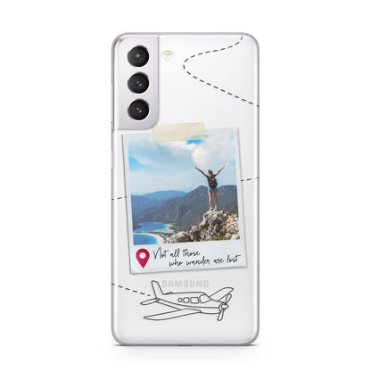 Backpacker Photo Upload Personalised Samsung S21 Case