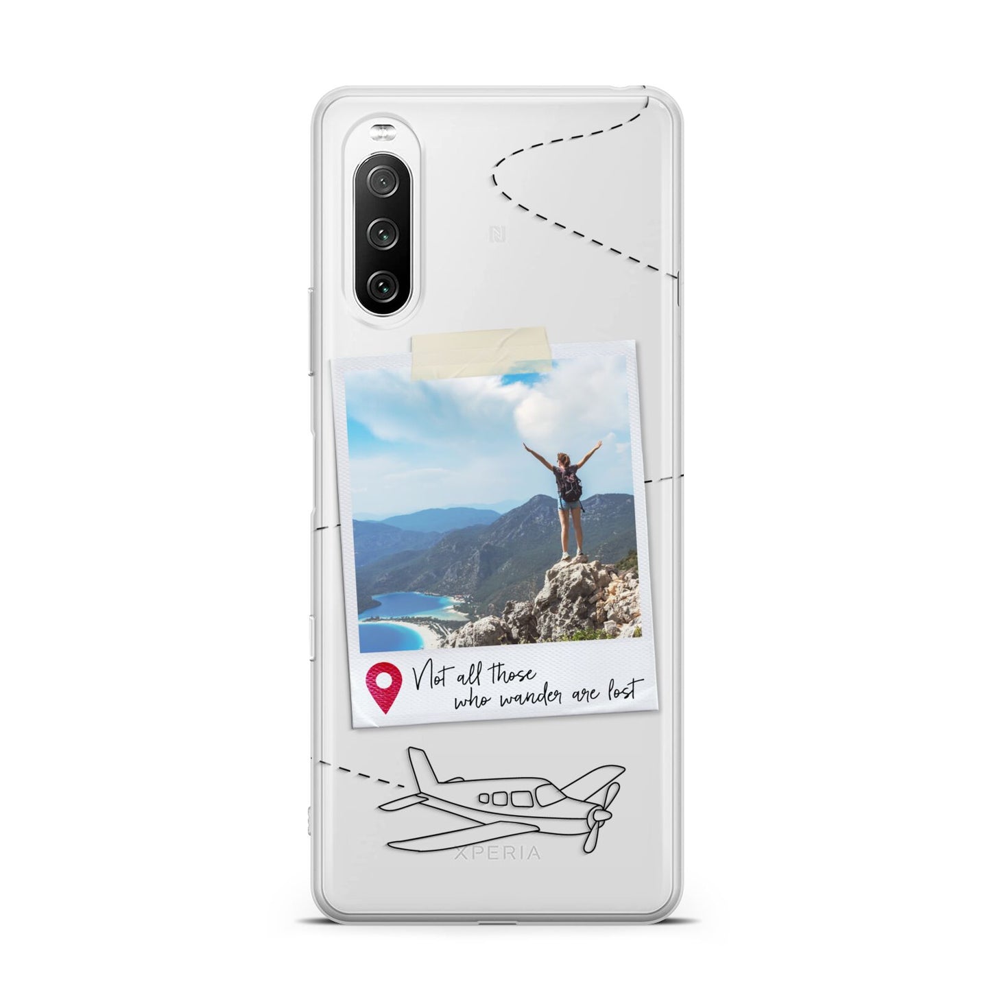 Backpacker Photo Upload Personalised Sony Xperia 10 III Case