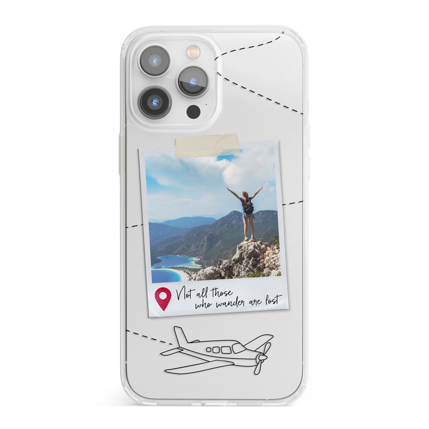 Backpacker Photo Upload Personalised iPhone 13 Pro Max Clear Bumper Case