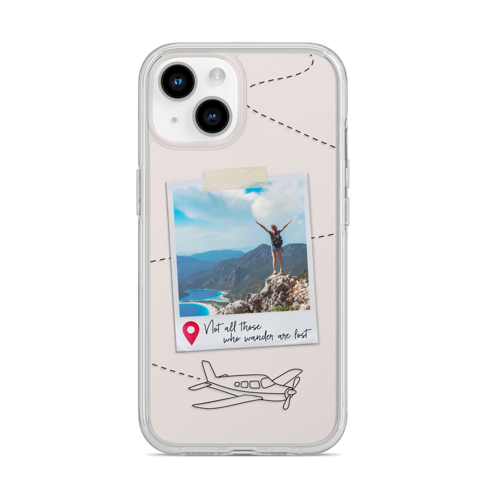 Backpacker Photo Upload Personalised iPhone 14 Clear Tough Case Starlight