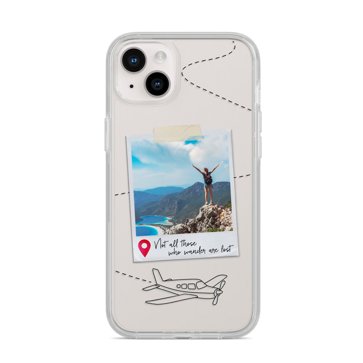 Backpacker Photo Upload Personalised iPhone 14 Plus Clear Tough Case Starlight