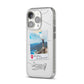 Backpacker Photo Upload Personalised iPhone 14 Pro Clear Tough Case Silver Angled Image