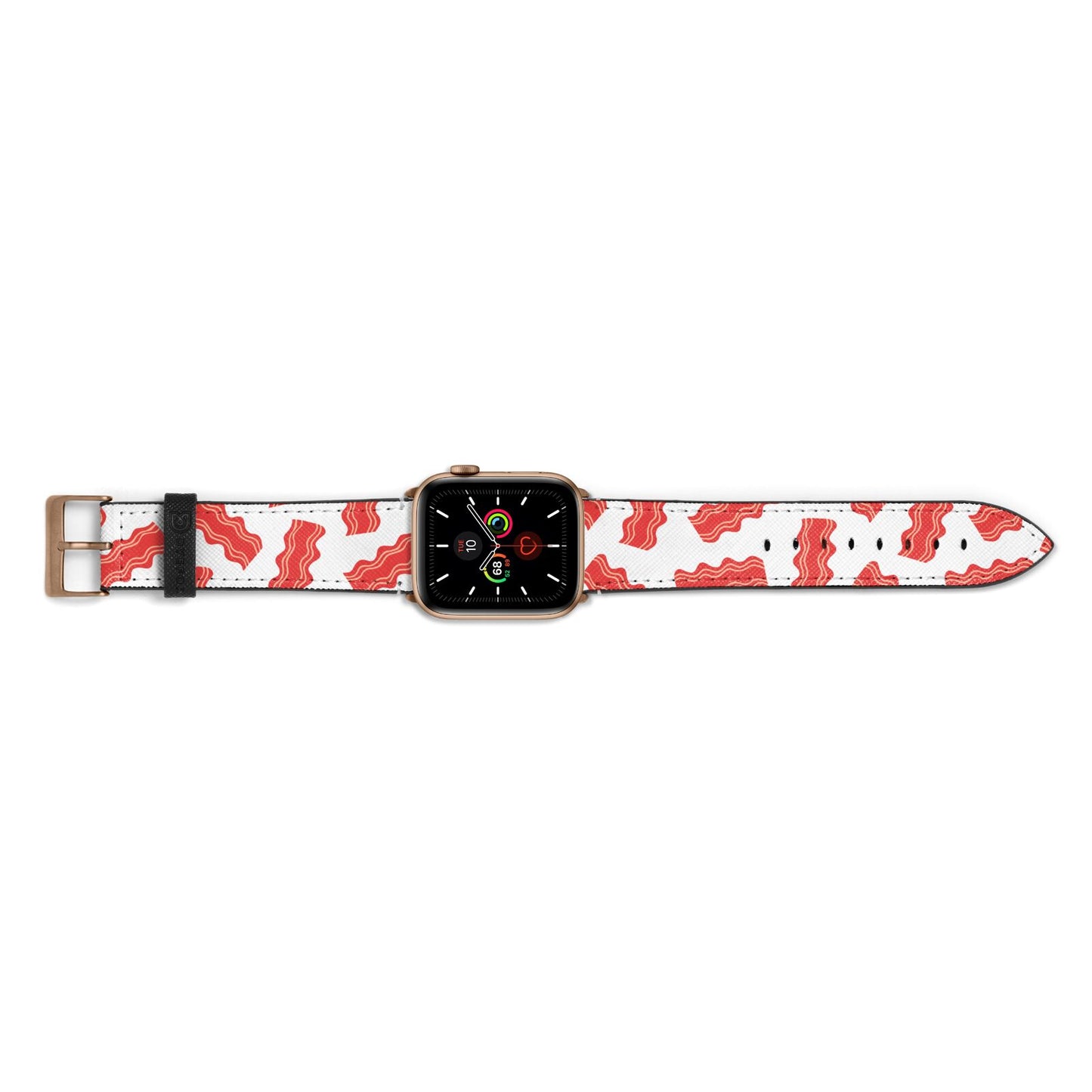 Bacon Apple Watch Strap Landscape Image Gold Hardware