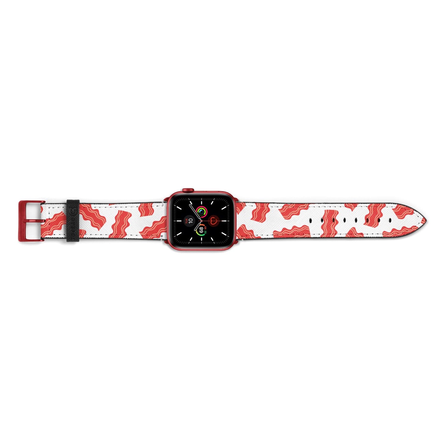 Bacon Apple Watch Strap Landscape Image Red Hardware