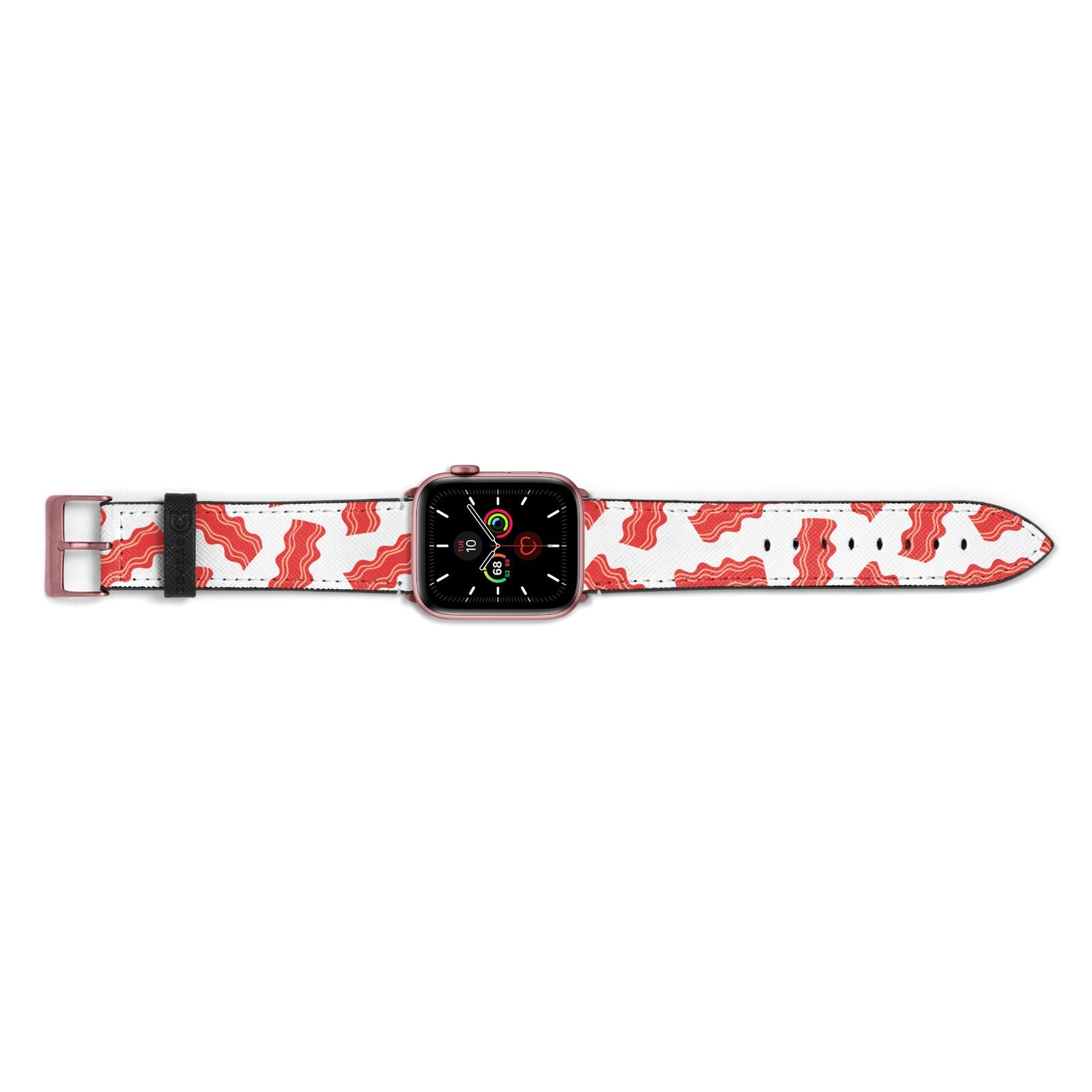 Bacon Apple Watch Strap Landscape Image Rose Gold Hardware