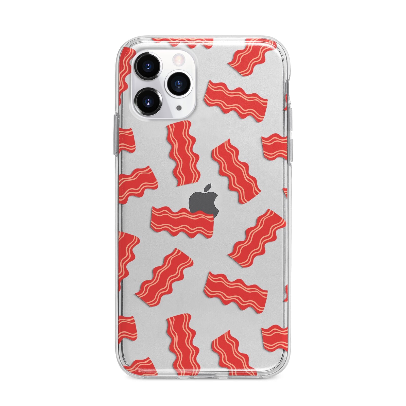 Bacon Apple iPhone 11 Pro in Silver with Bumper Case